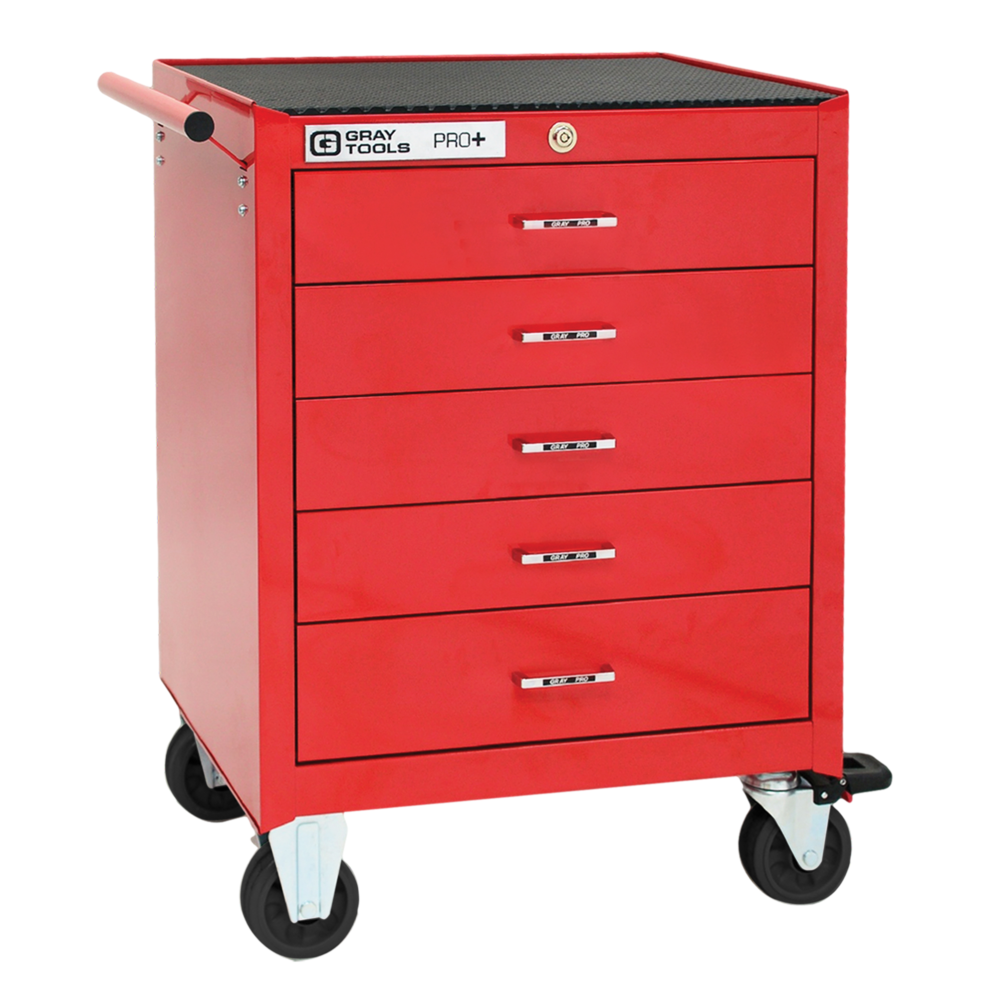 Armoire mobile de série PRO+, 5 tiroirs, 26" la x 19" p x 36" h, Rouge
