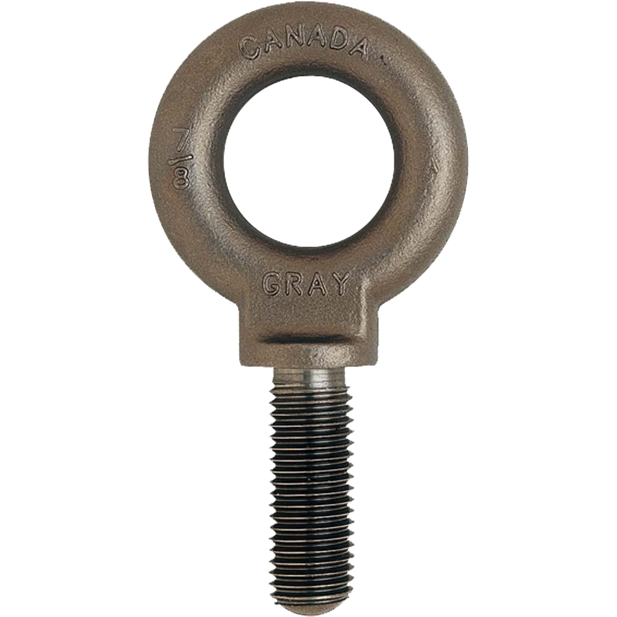 Boulon à œil, 3/4" dia, 1" lo, Fini naturel sans enduit, 650 lb (0,325 tonne) capacité