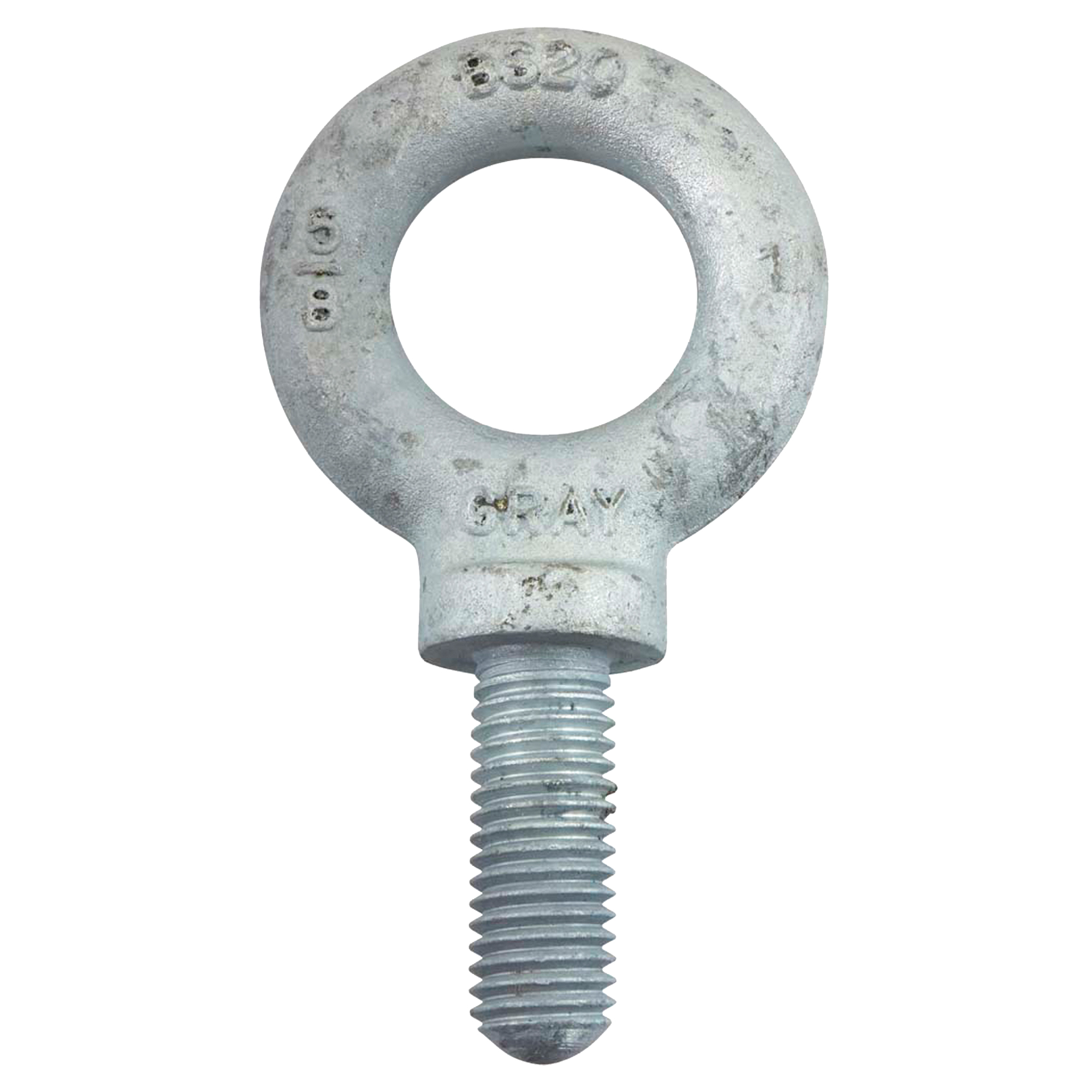 Boulon à œil, 2,5625" dia, 1-3/4" lo, Galvanisé, 5200 lb (2,6 tonnes) capacité