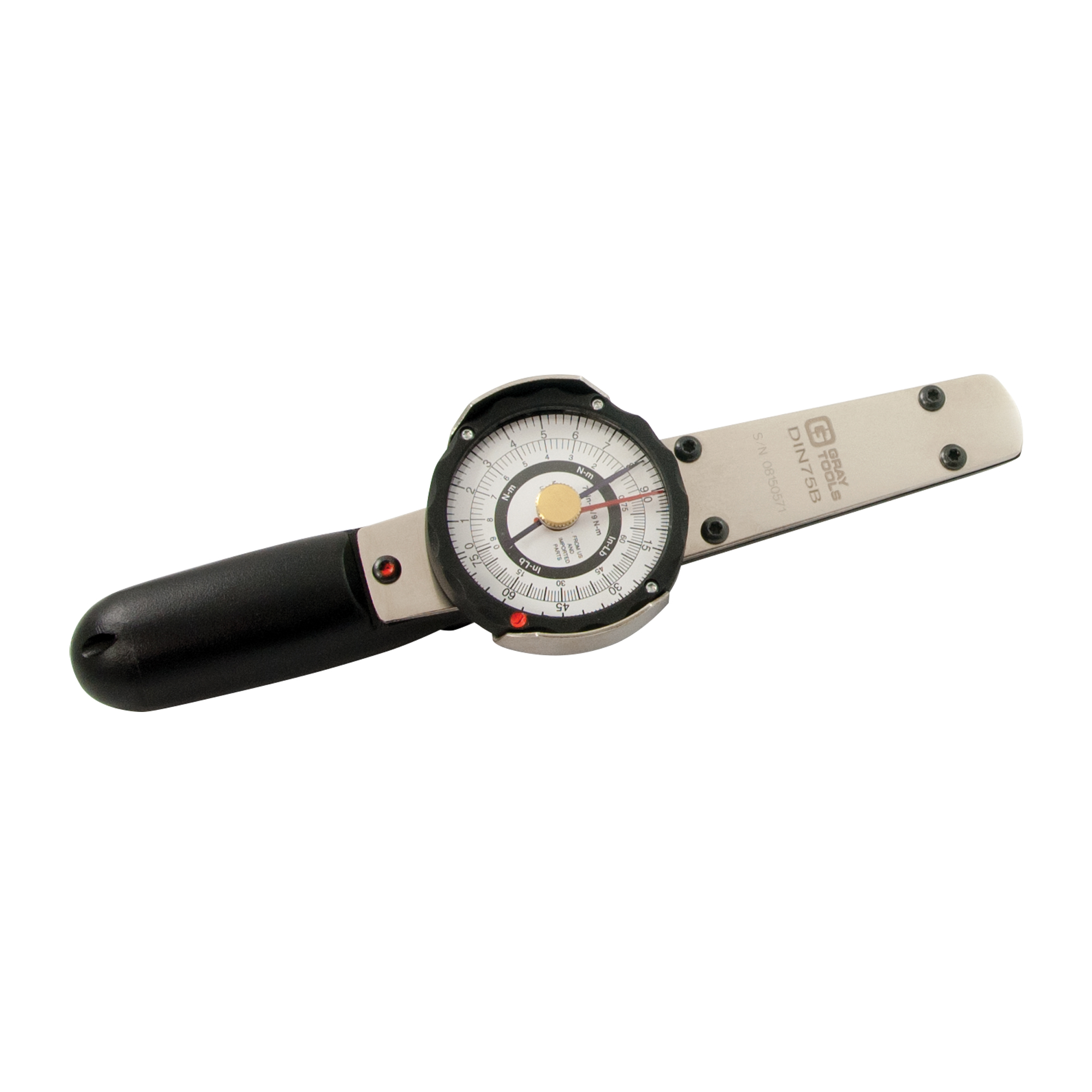 Clé dynamométrique, À cadran, Entraînement 1/4" carré, 0 - 75 lb-po