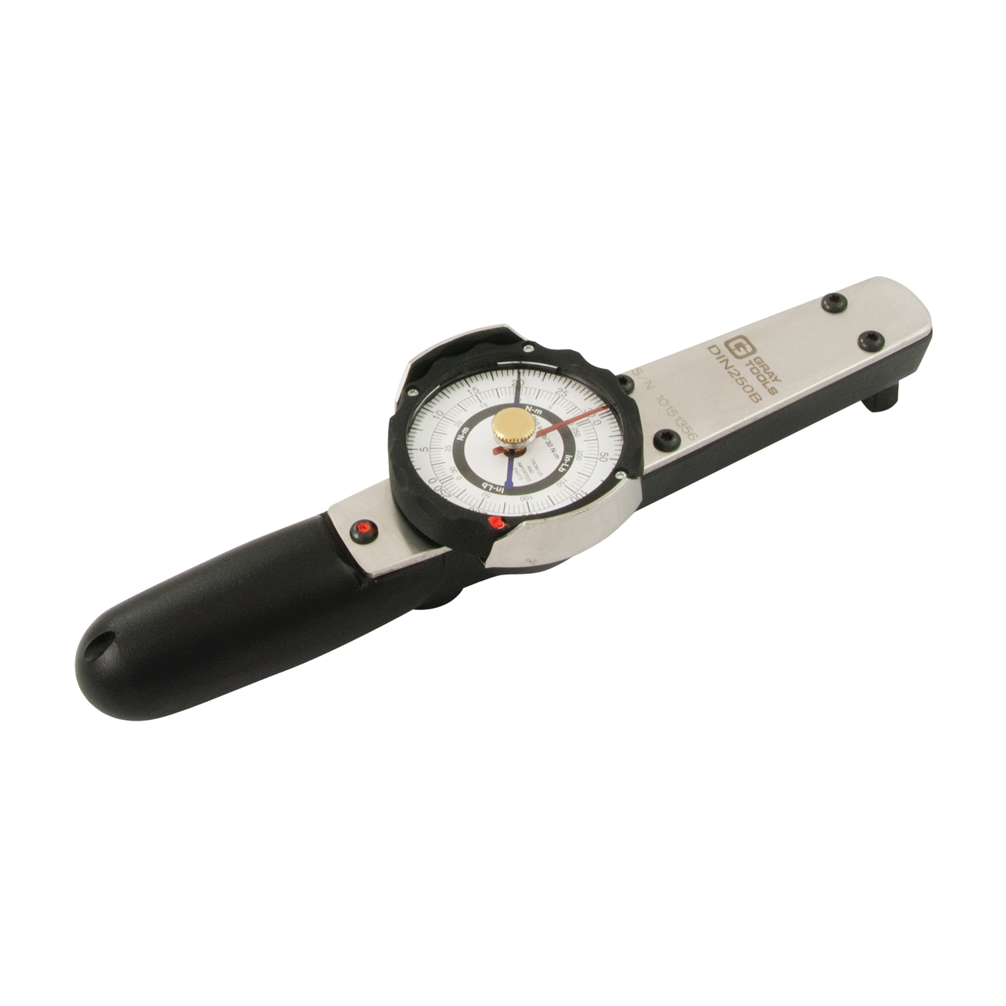 Clé dynamométrique avec aiguille à mémoire, À cadran, Entraînement 3/8" carré, 0 - 250 lb-po