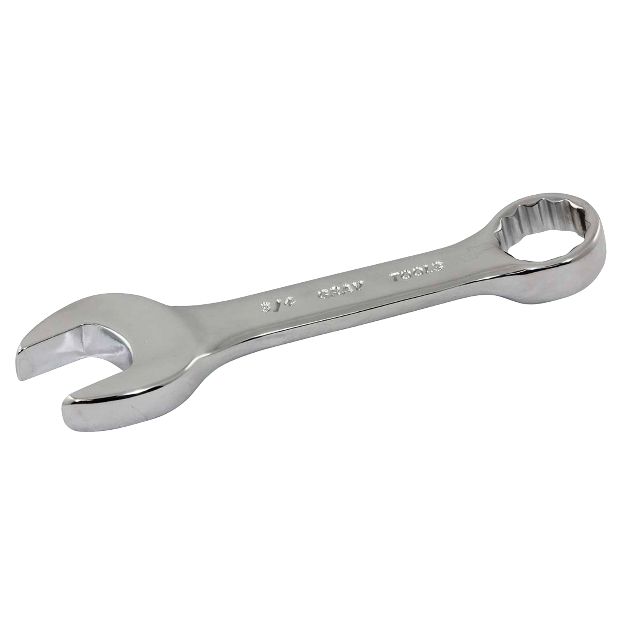 Clé mixte courte, 12 pans, 3/4", Fini Chrome
