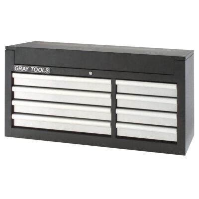 Coffre supérieur - 8 tiroirs, 53-3/8" la, 8 tiroirs, Noir
