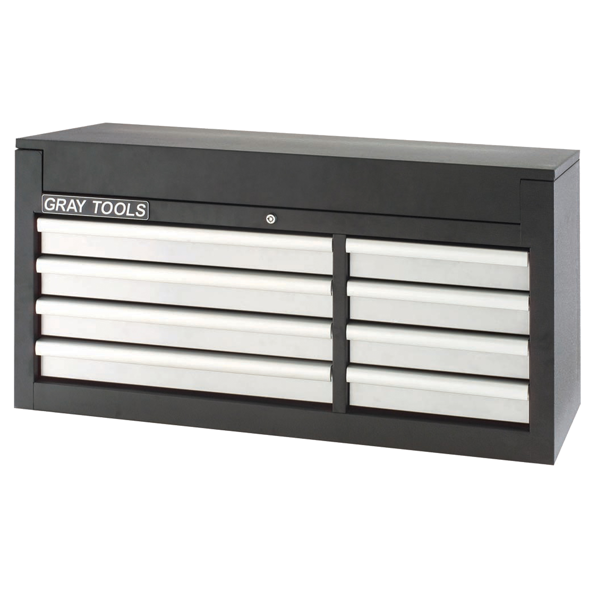 Coffre supérieur - 8 tiroirs, 53-3/8" la, 8 tiroirs, Noir