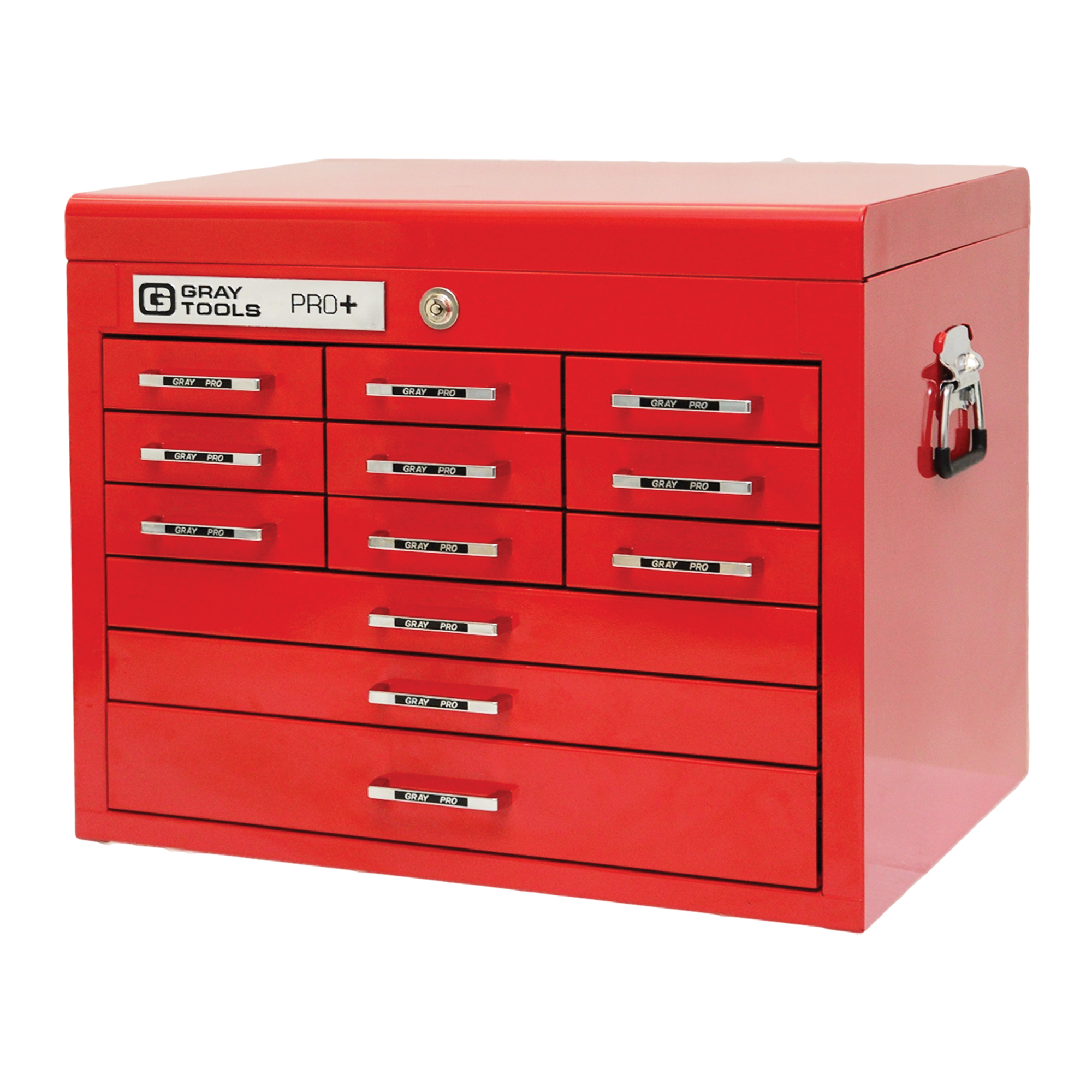 Coffre supérieur de série PRO+, 26" la, 12 tiroirs, Rouge