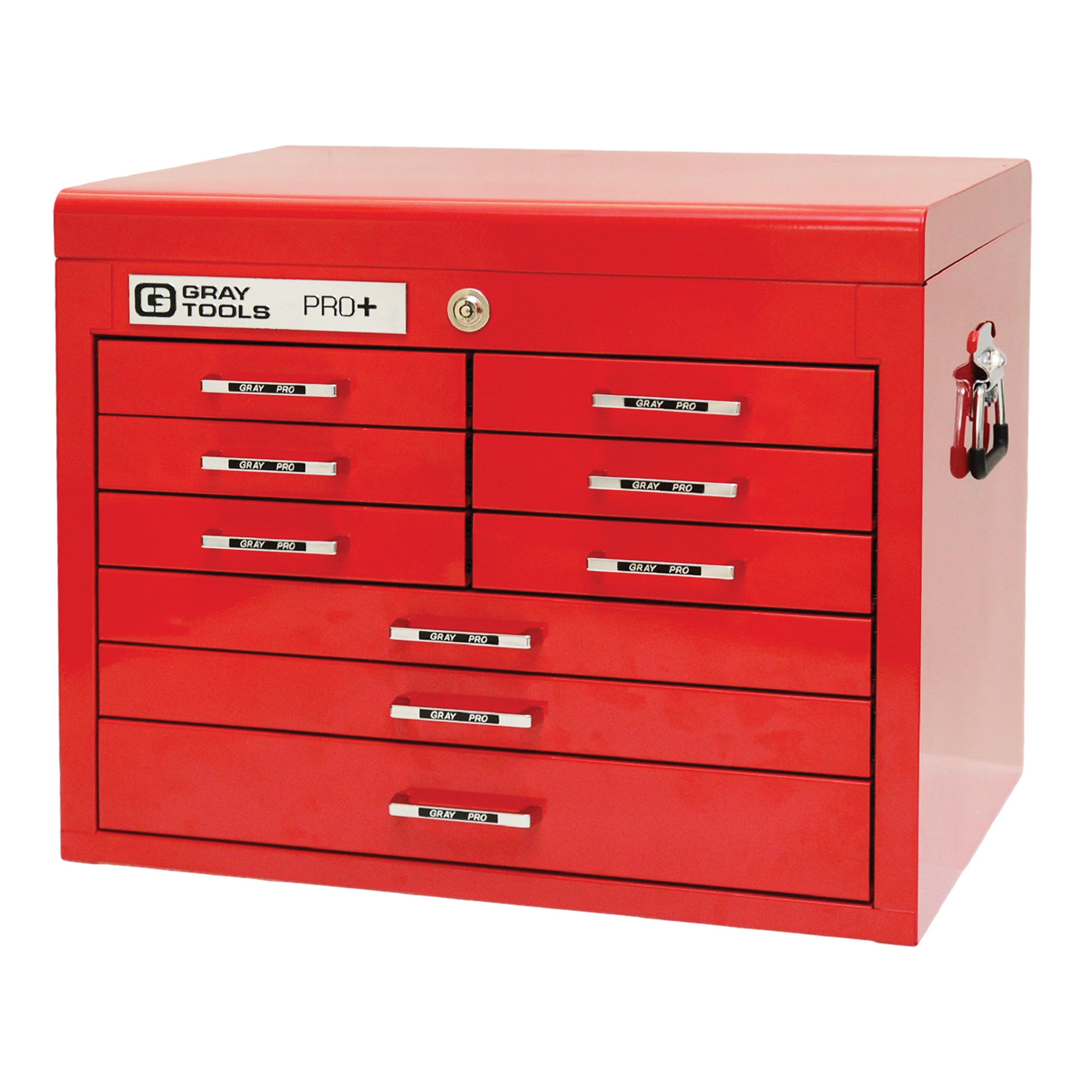 Coffre supérieur de série PRO+, 26" la, 9 tiroirs, Rouge