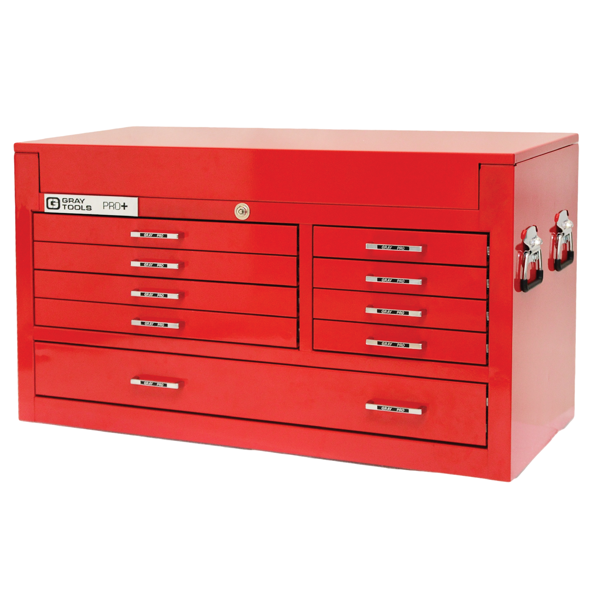 Coffre supérieur de série PRO+, 42" la, 9 tiroirs, Rouge
