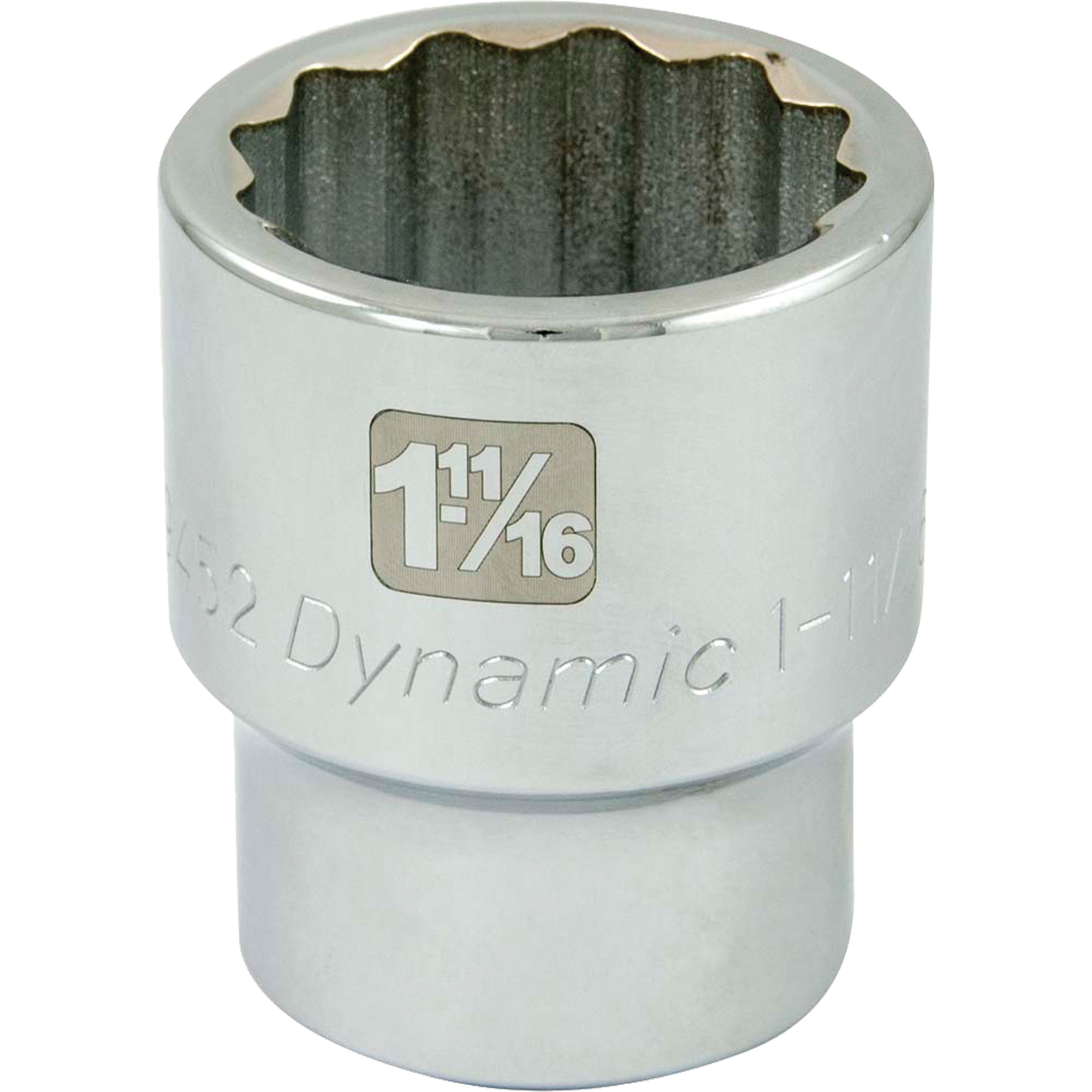 Douille chromée, 1-11/16", Prise 1", 12 pans
