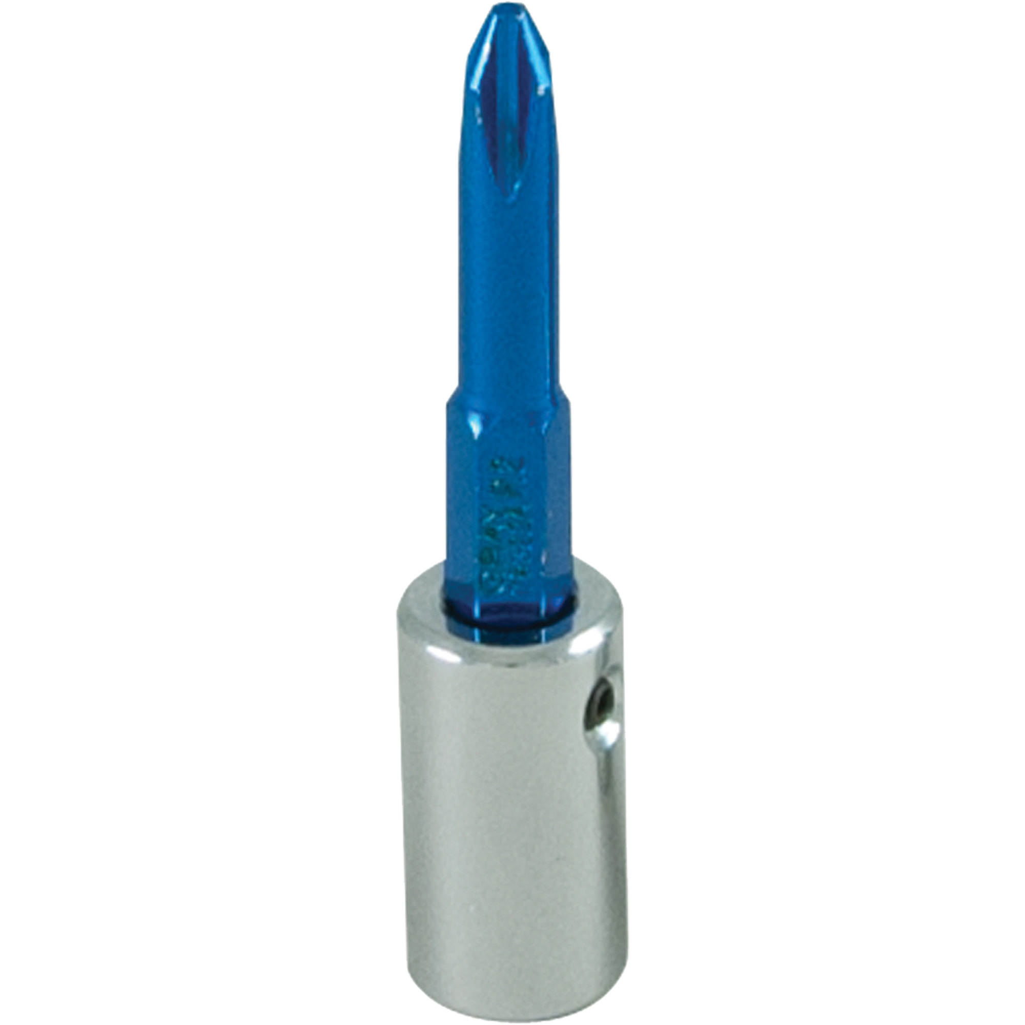 Douille tournevis à embout bleu, Phillips, #2, Prise 1/4"