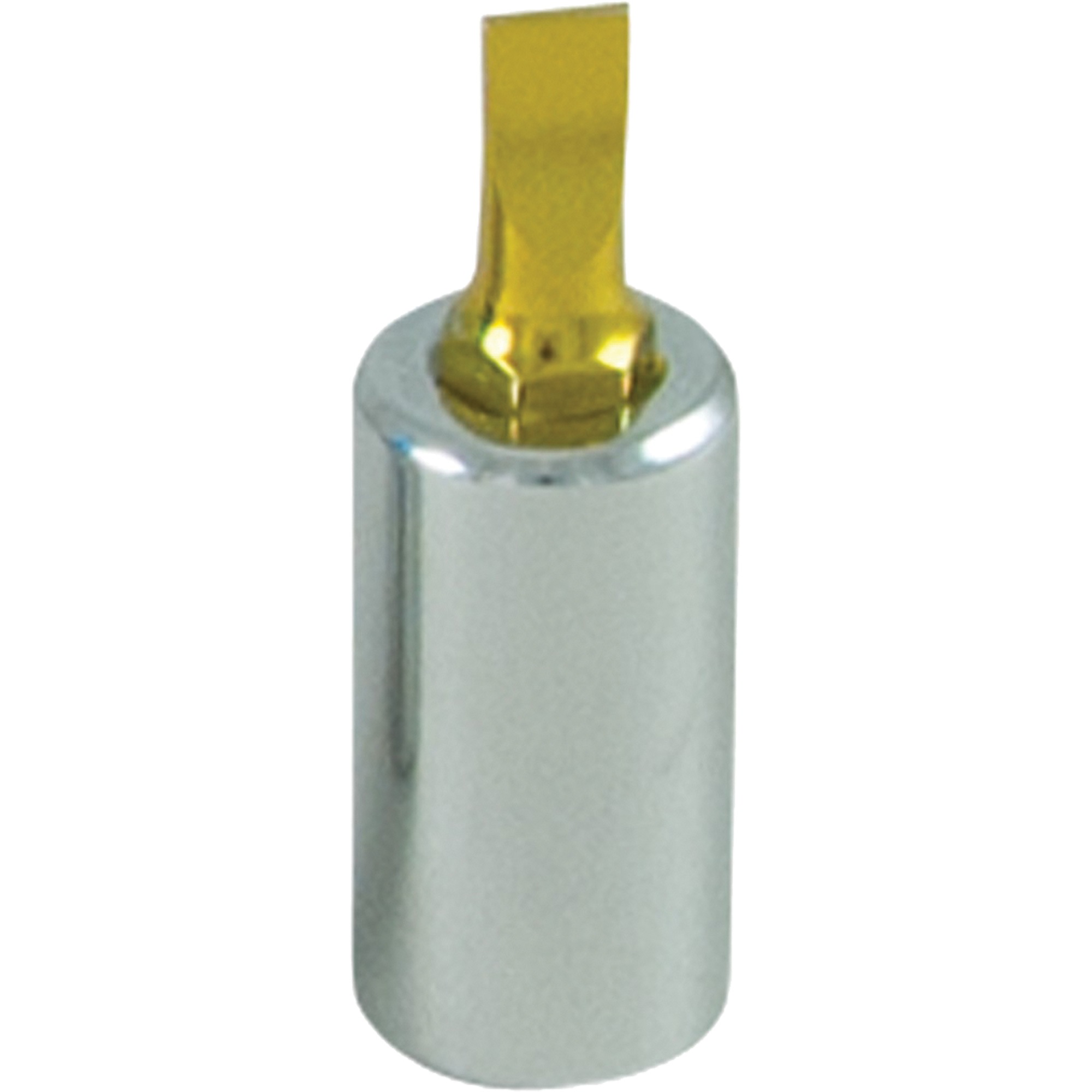 Douille tournevis à embout doré, Fente, 15/64", Prise 1/4"