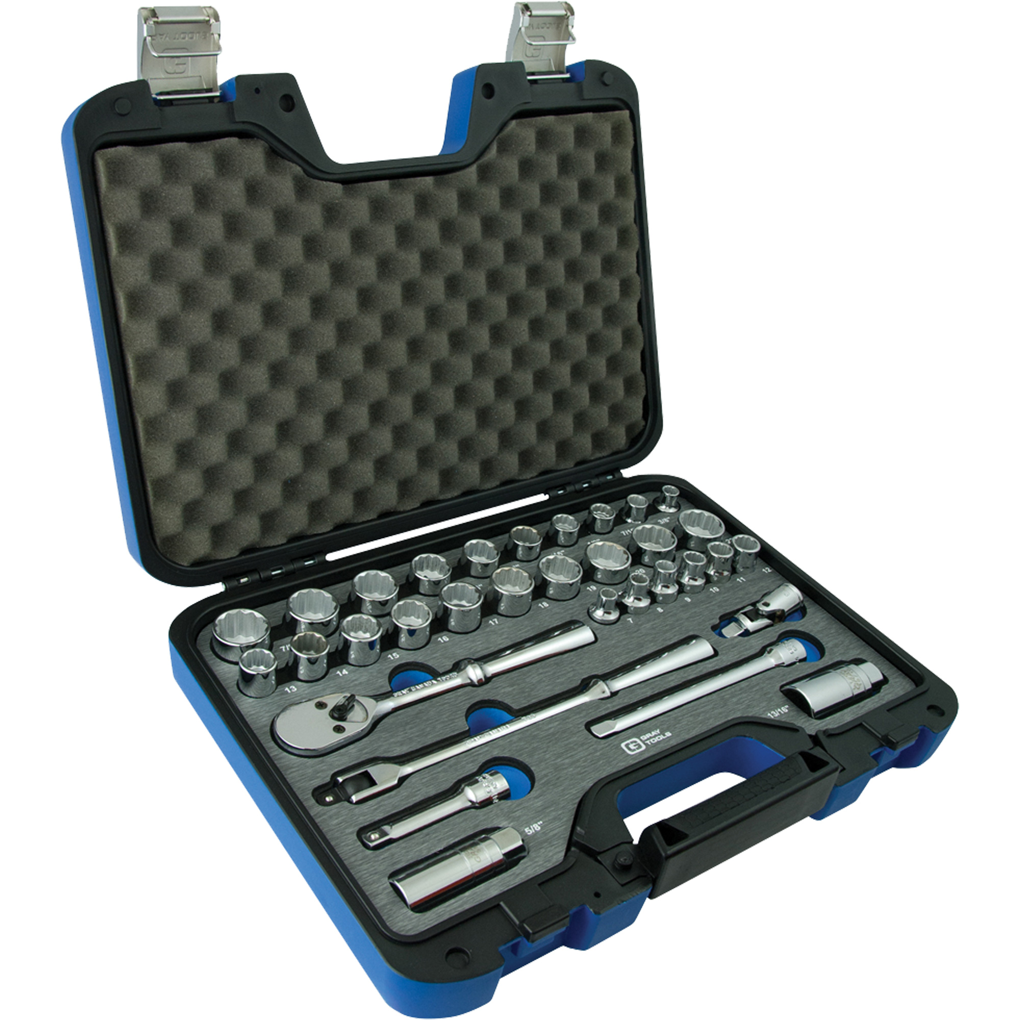 Jeu d'Accessoires pour douilles SAE & métriques à 12 pans, 33 Mcx, Prise de 3/8"