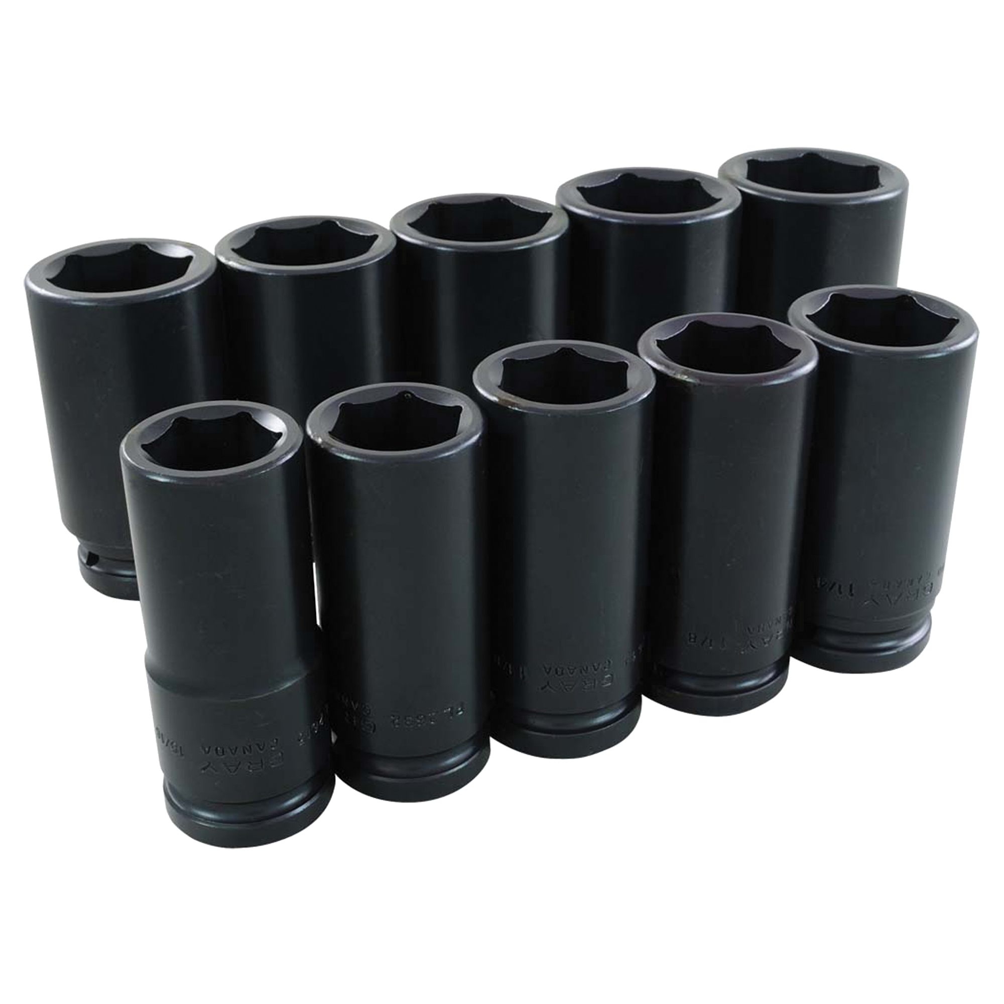 Jeu de douilles, 10 Mcx, Chocs, Prise de 3/4", Profond