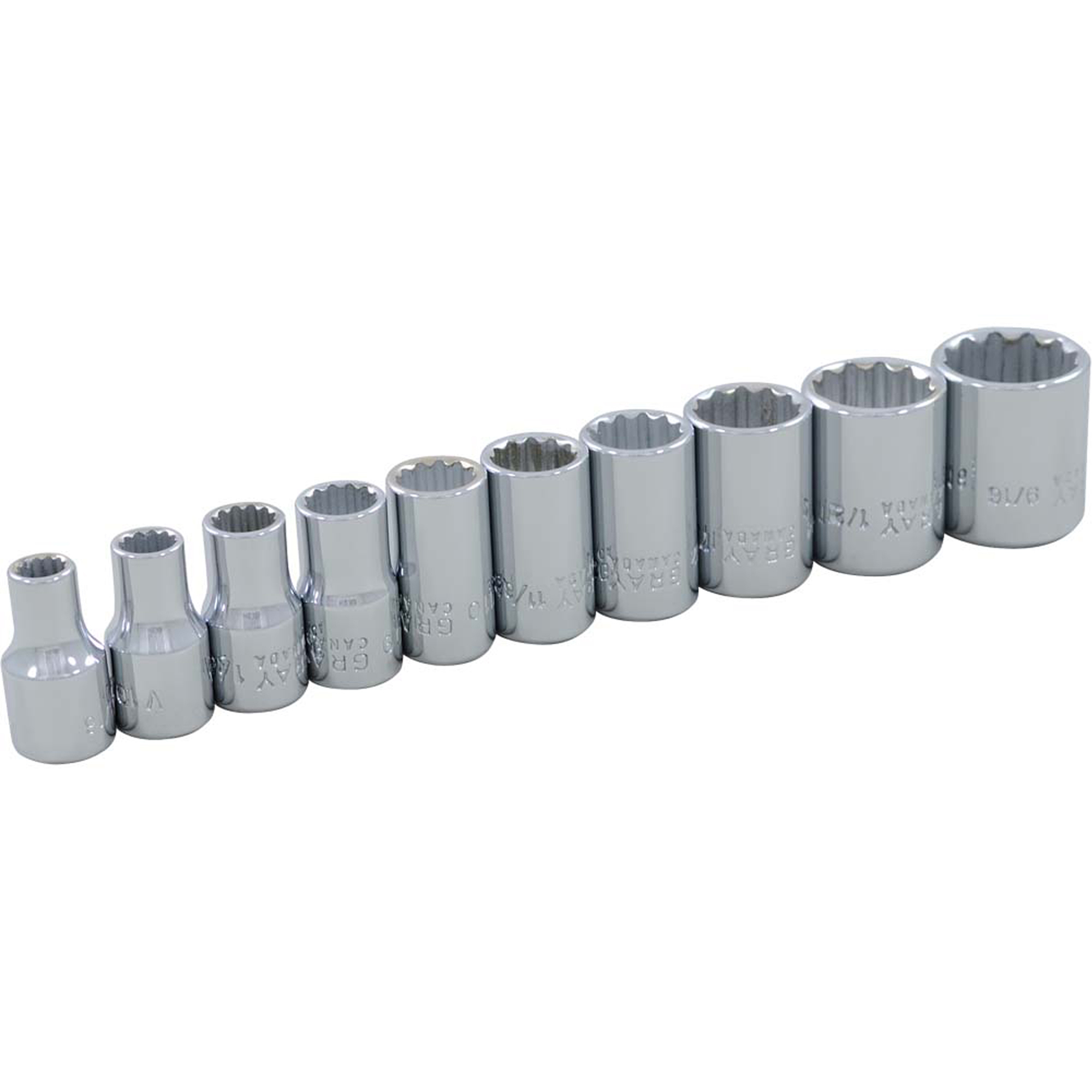Jeu de douilles, 10 Mcx, Prise de 1/4"
