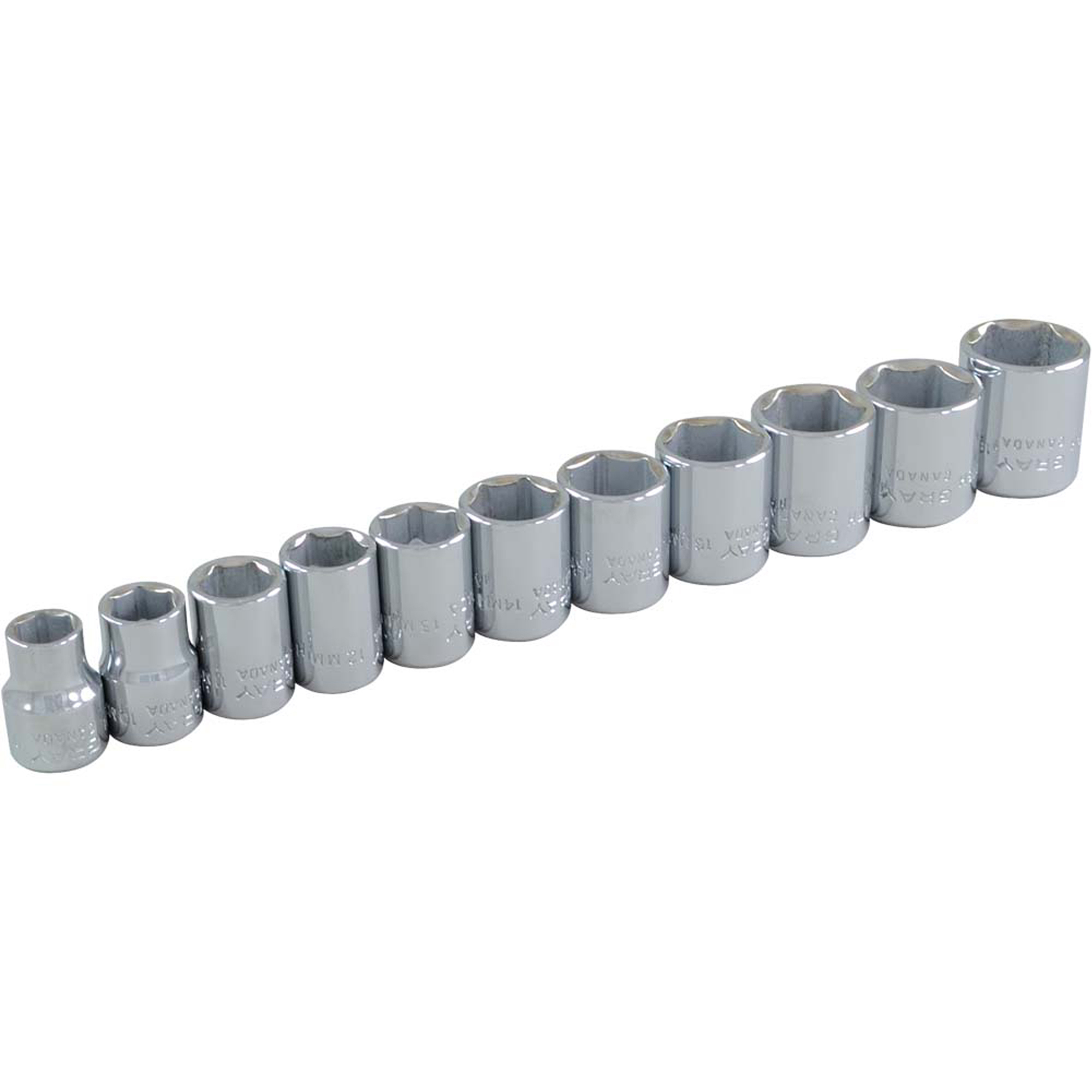 Jeu de douilles, 11 Mcx, Prise de 3/8"