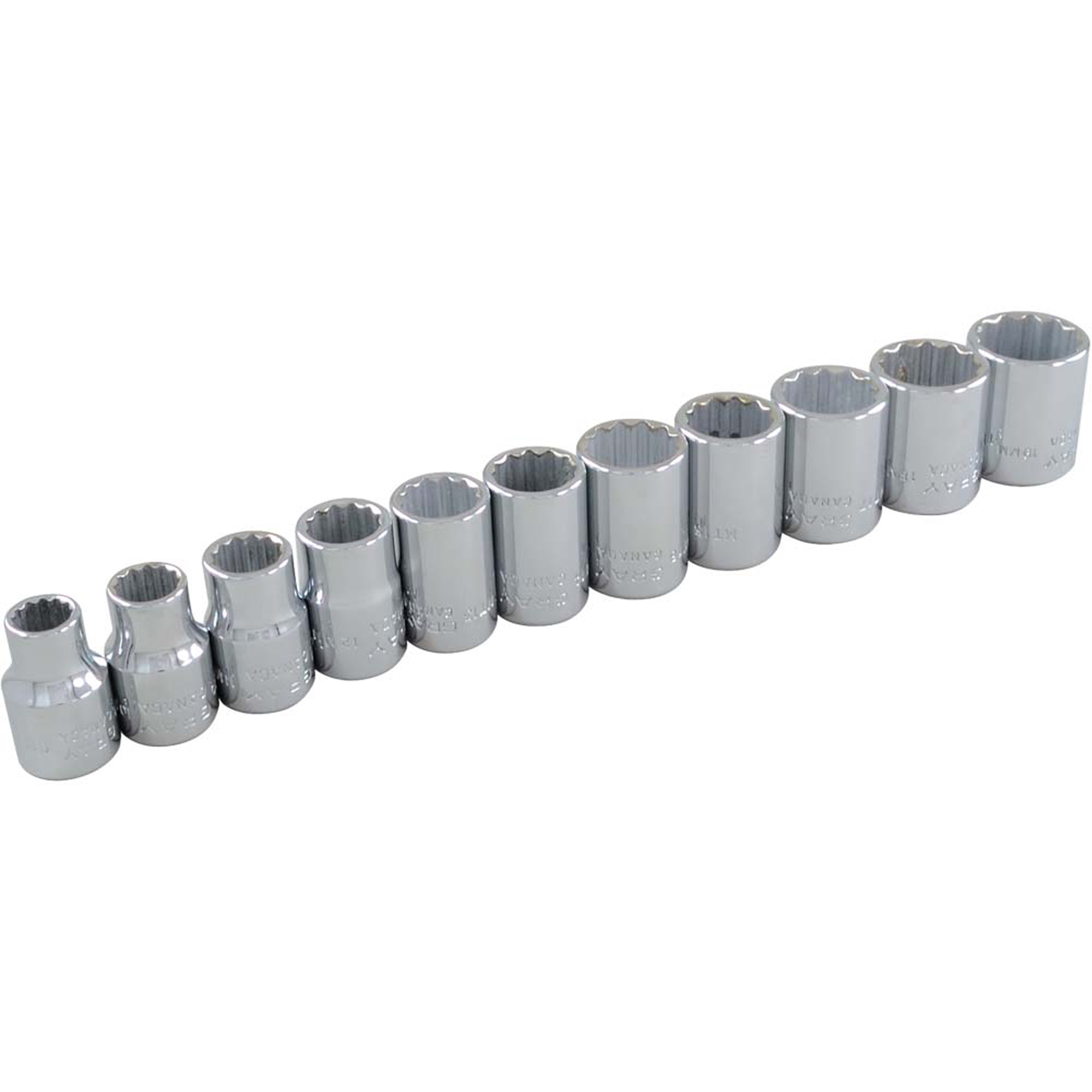 Jeu de douilles, 11 Mcx, Prise de 3/8"