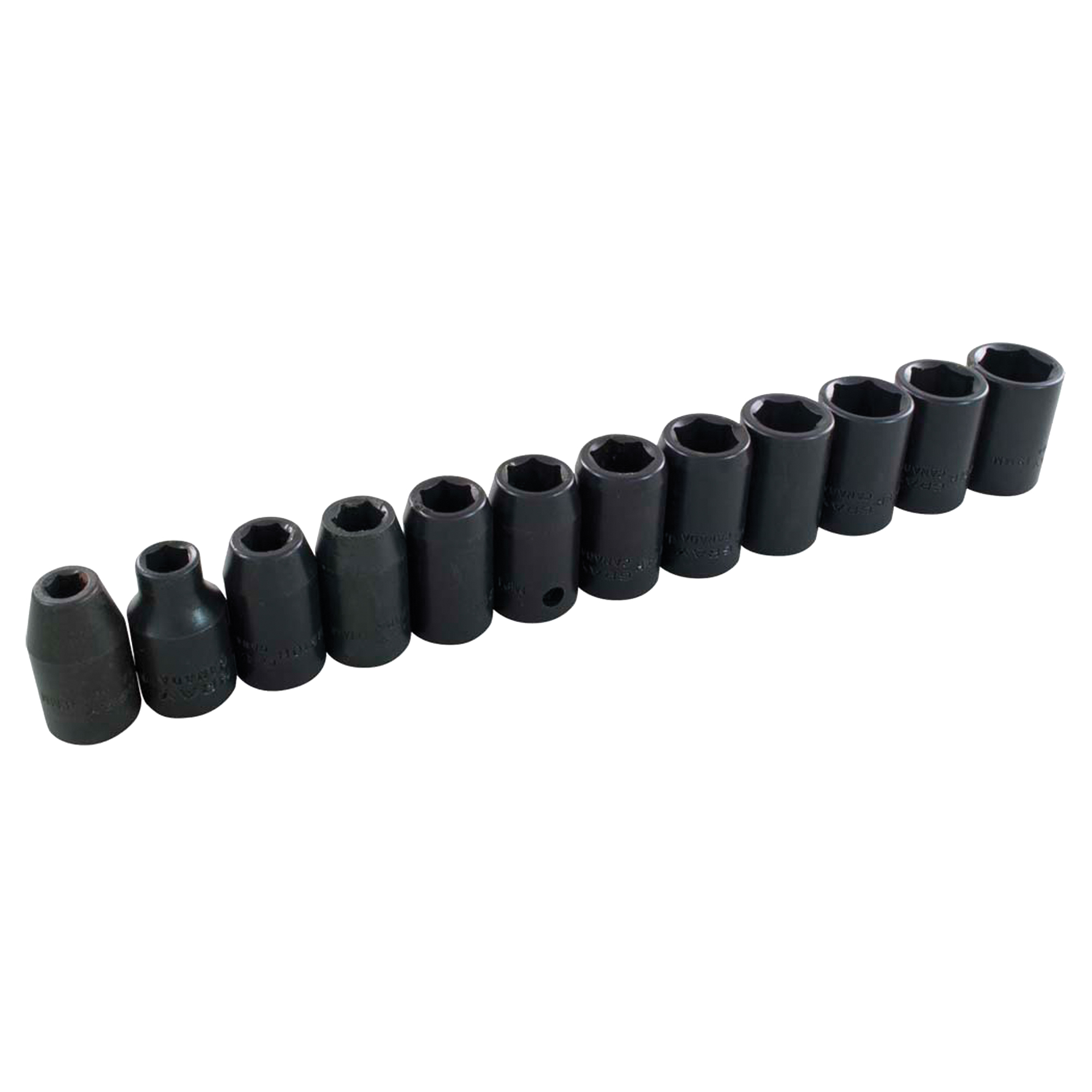 Jeu de douilles, 12 Mcx, Chocs, Prise de 1/2"