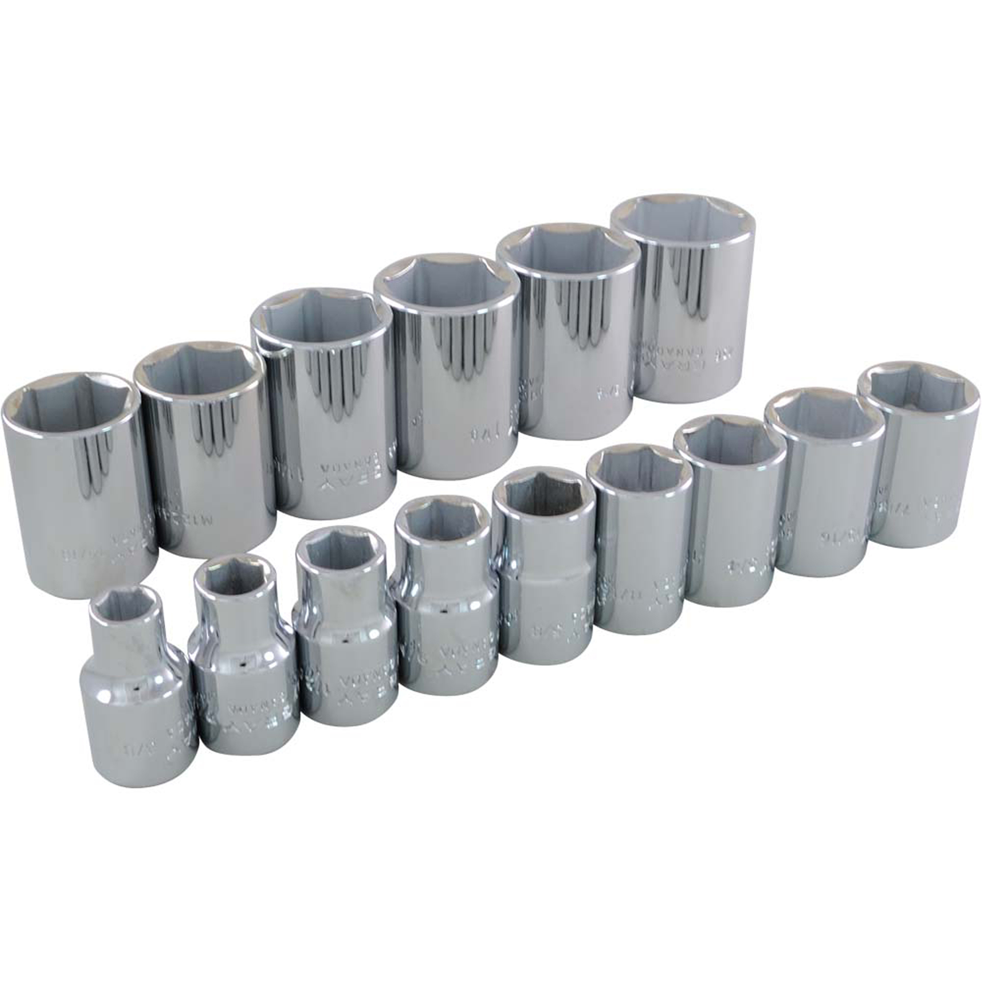 Jeu de douilles, 15 Mcx, Prise de 1/2"