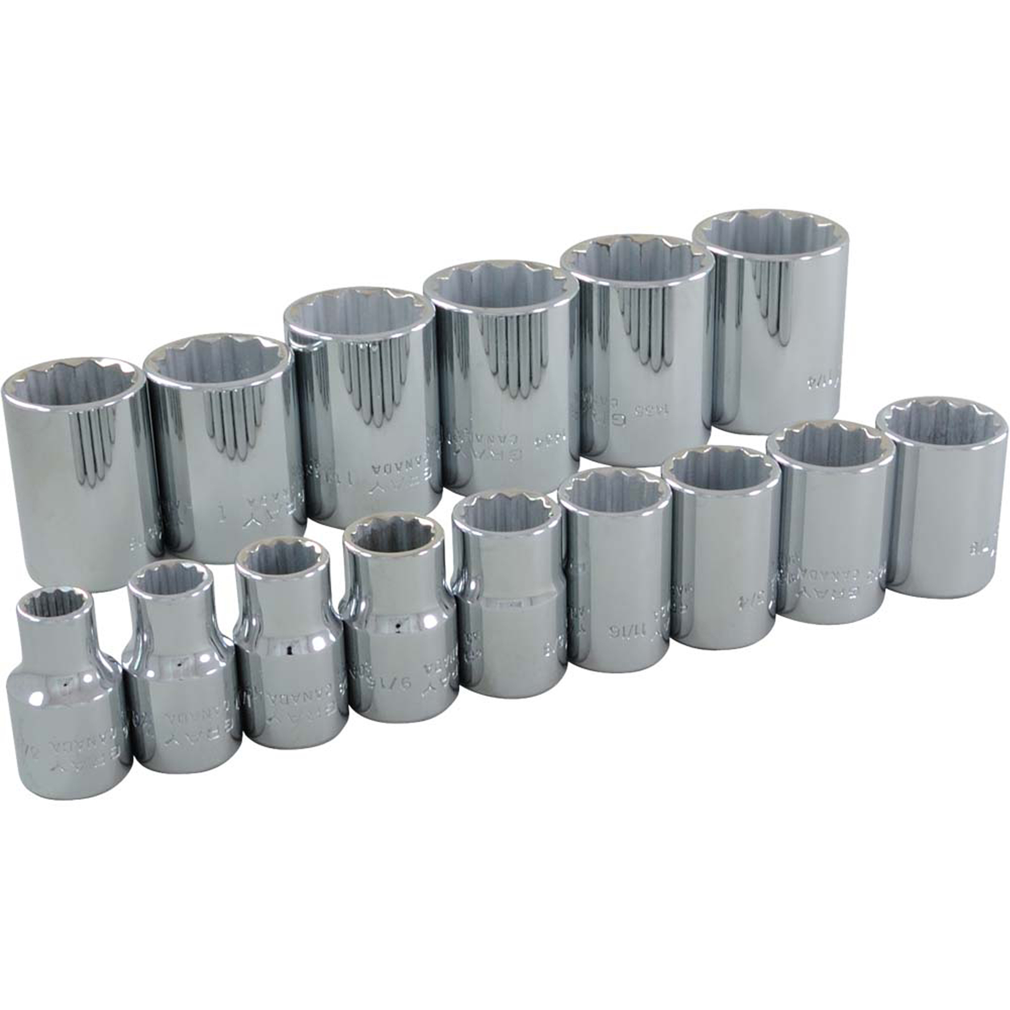 Jeu de douilles, 15 Mcx, Prise de 1/2"