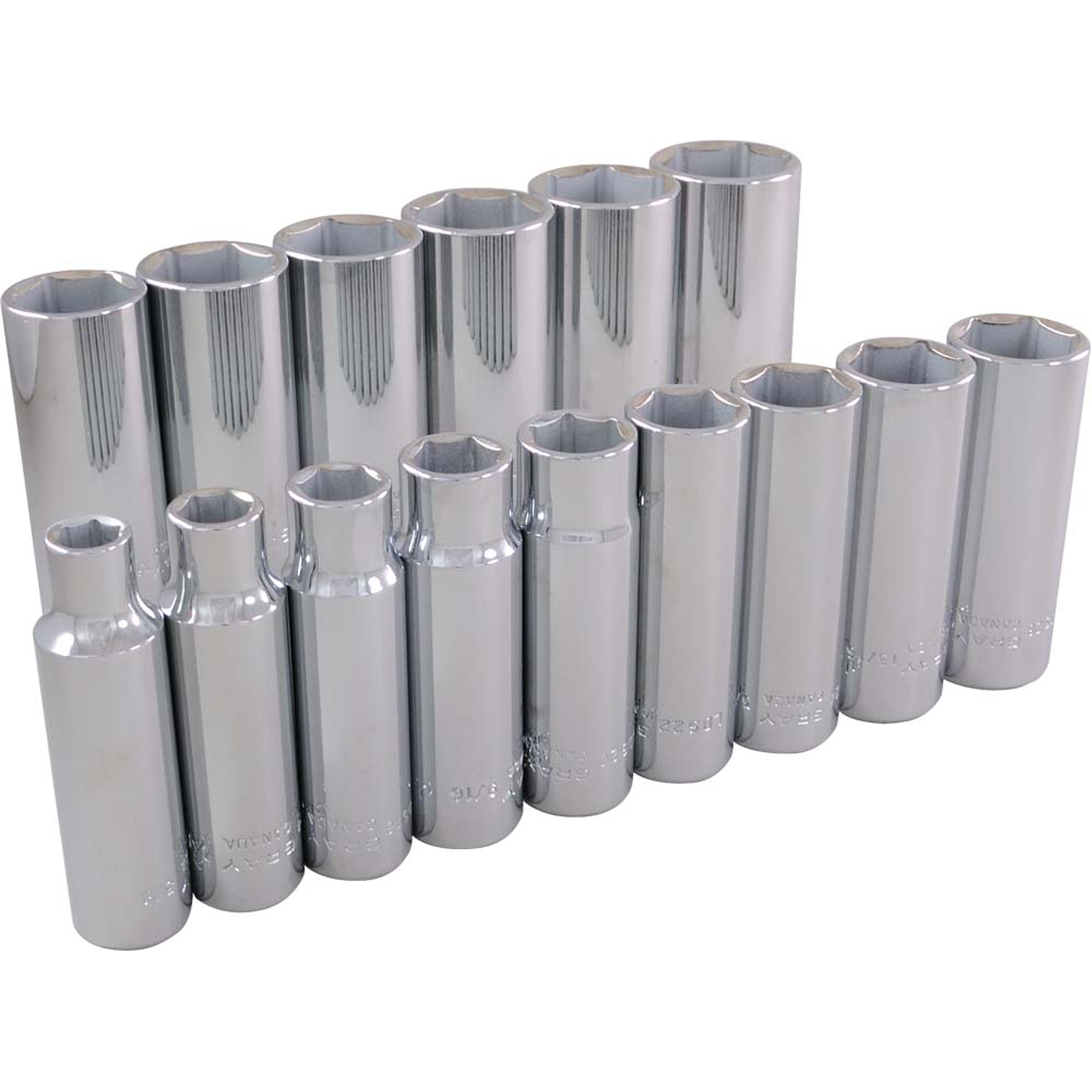 Jeu de douilles, 15 Mcx, Prise de 1/2", Profond