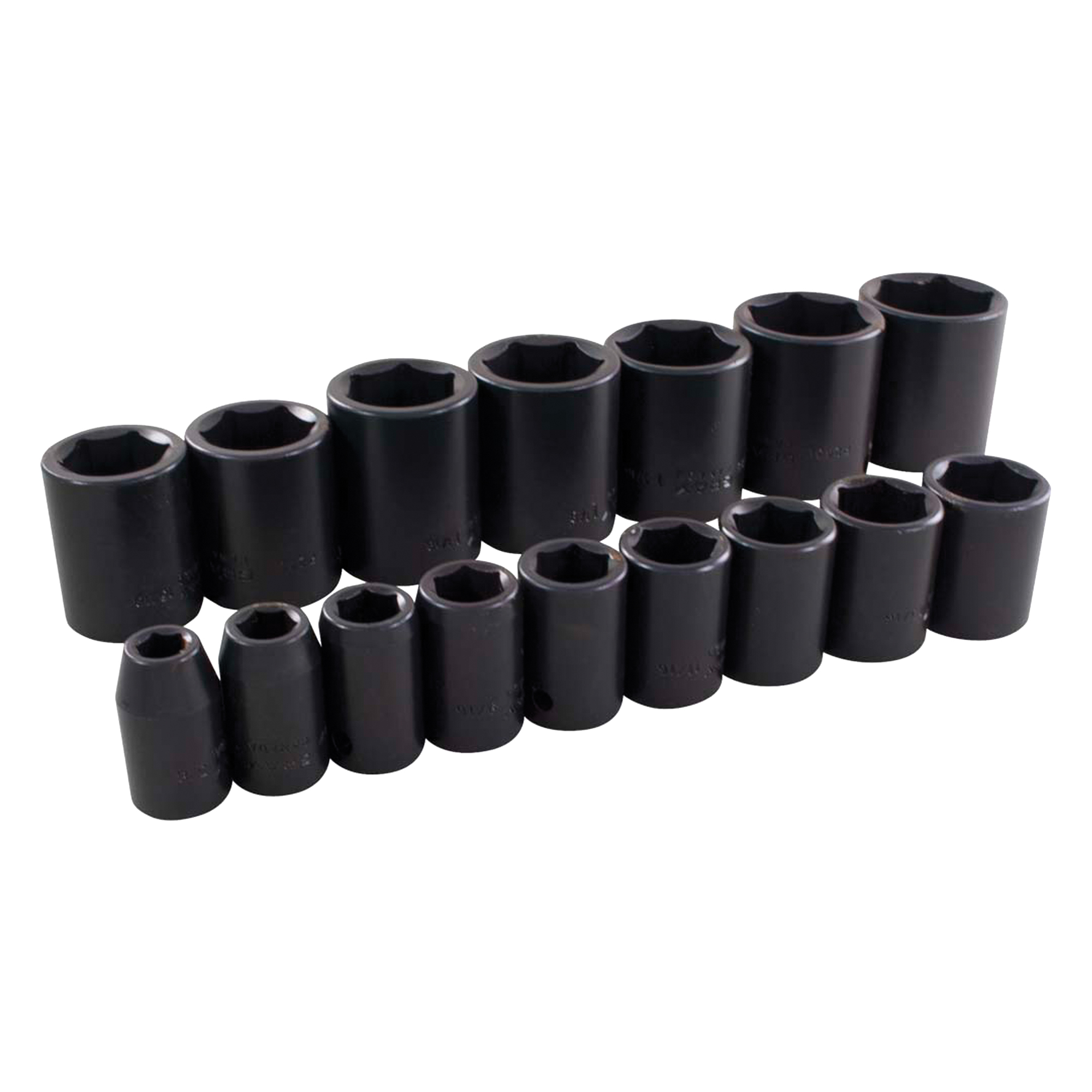 Jeu de douilles, 16 Mcx, Chocs, Prise de 1/2"