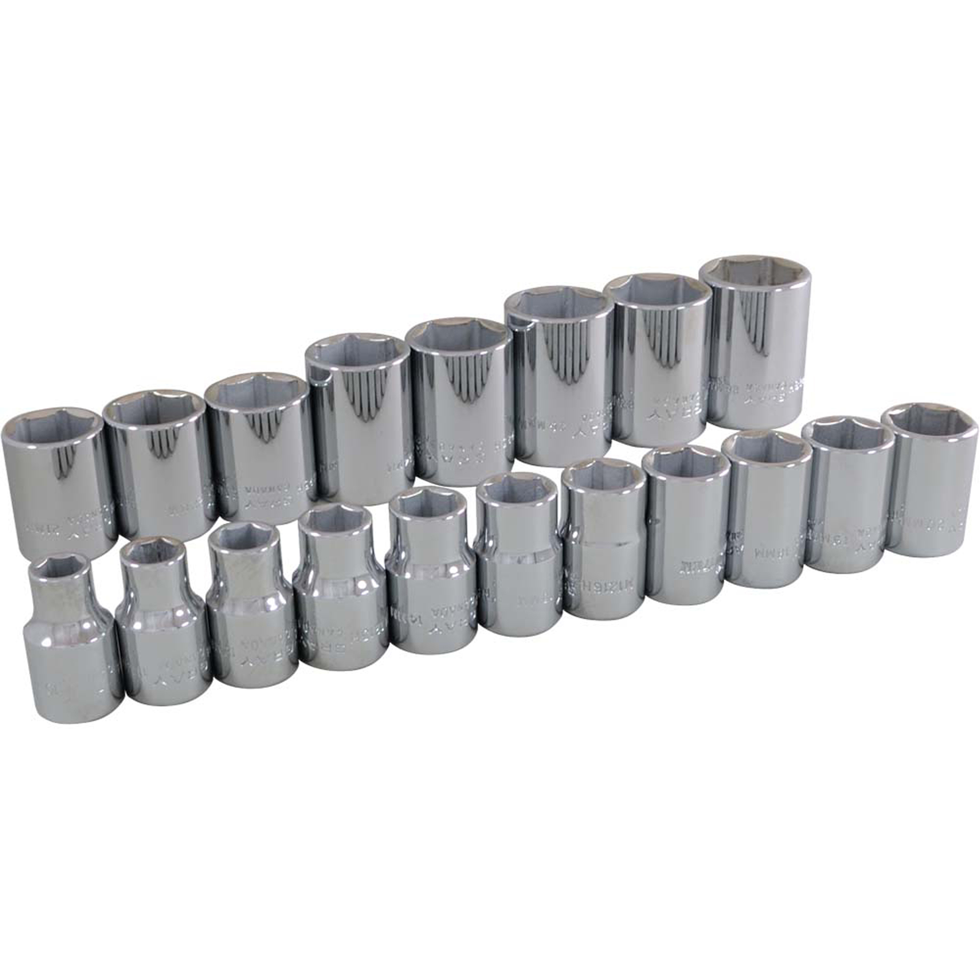 Jeu de douilles, 19 Mcx, Prise de 1/2"