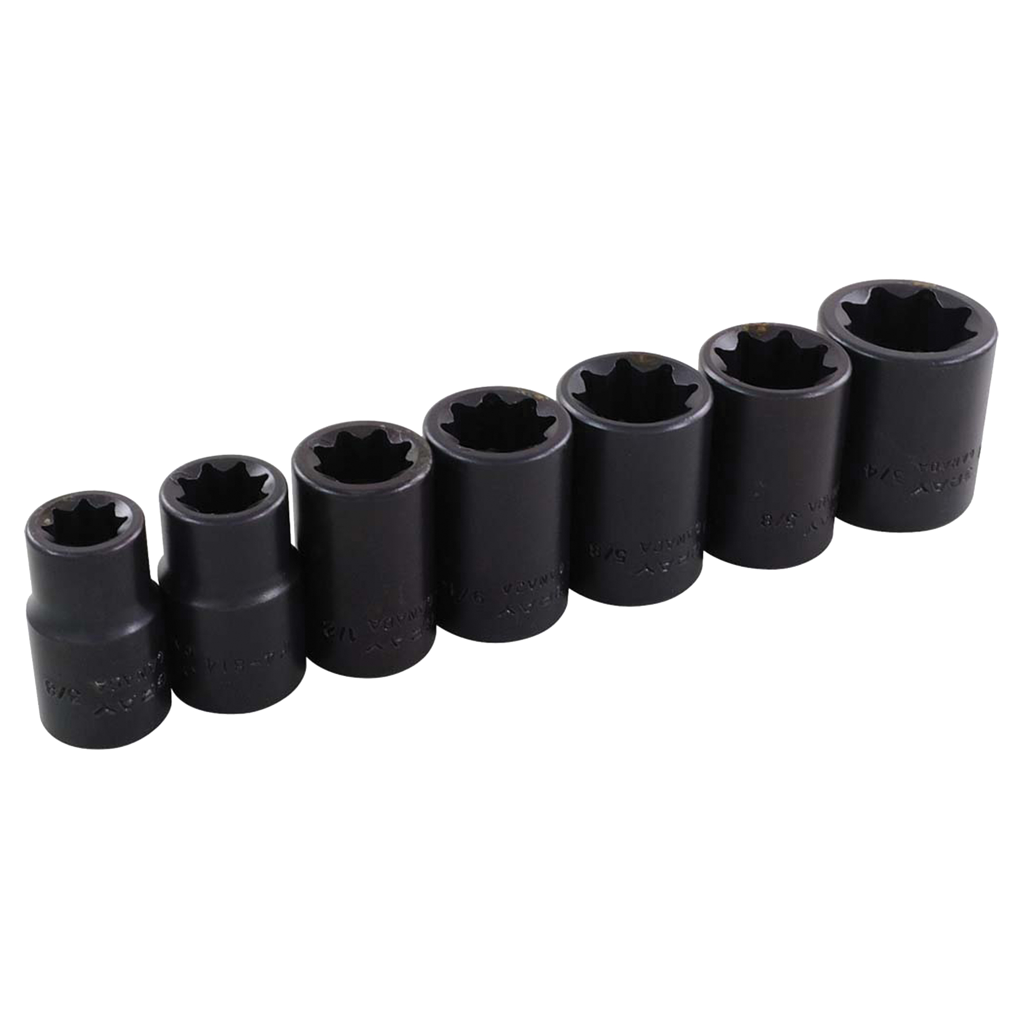 Jeu de douilles, 7 Mcx, Chocs, Prise de 1/2"
