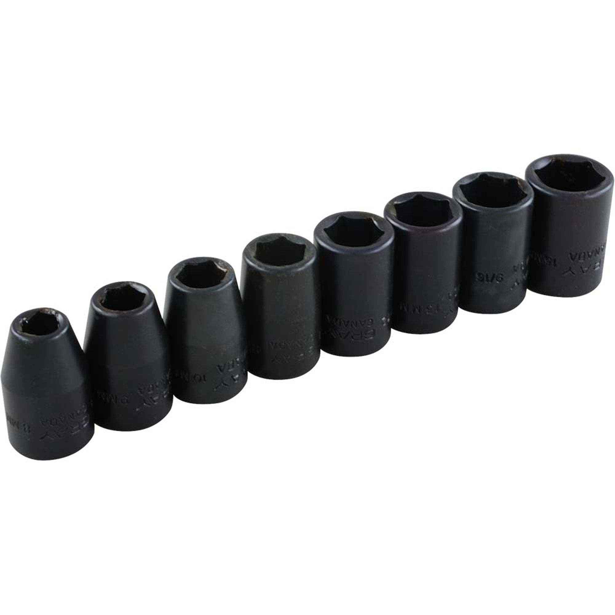 Jeu de douilles, 8 Mcx, Chocs, Prise de 3/8", Profond