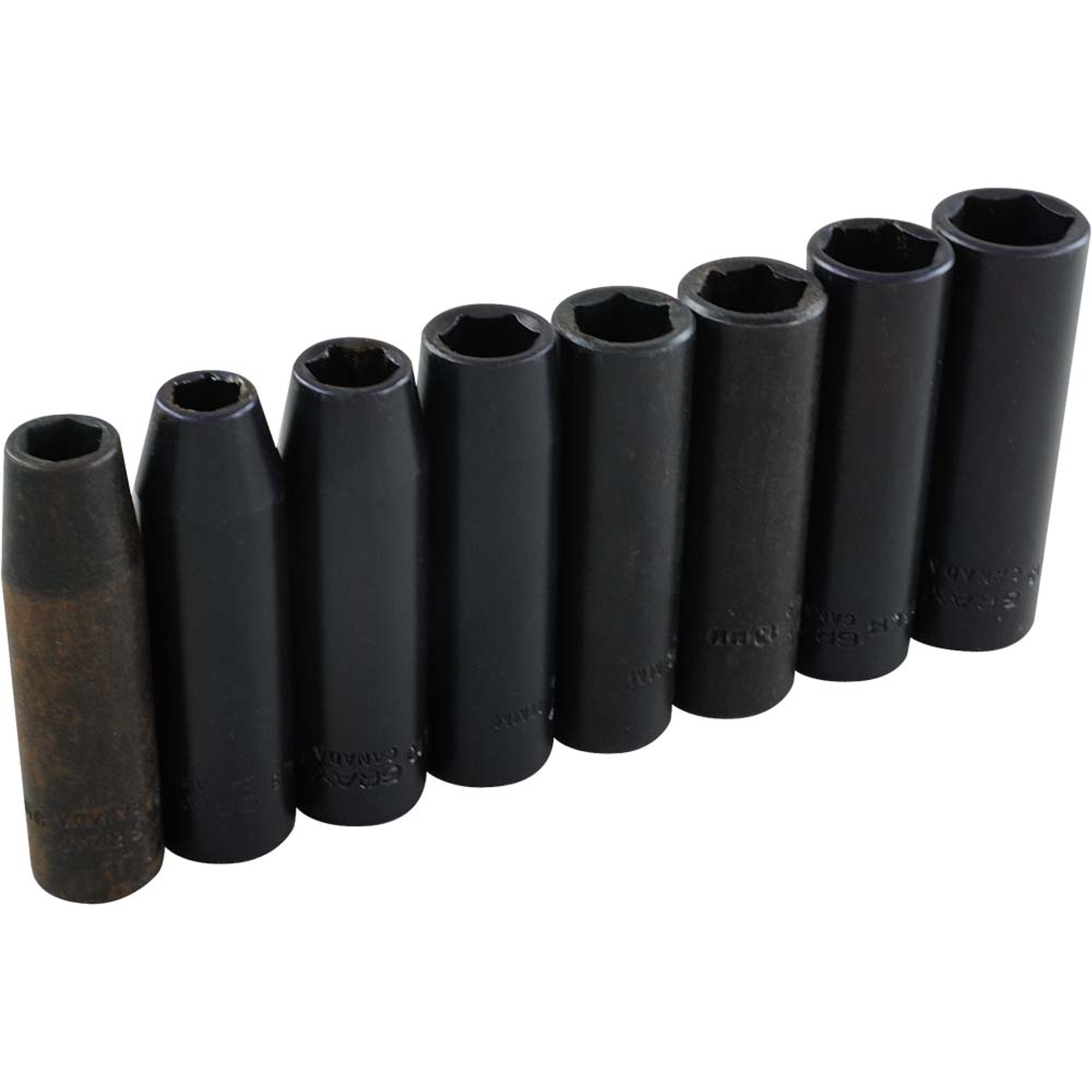 Jeu de douilles, 8 Mcx, Chocs, Prise de 3/8", Profond