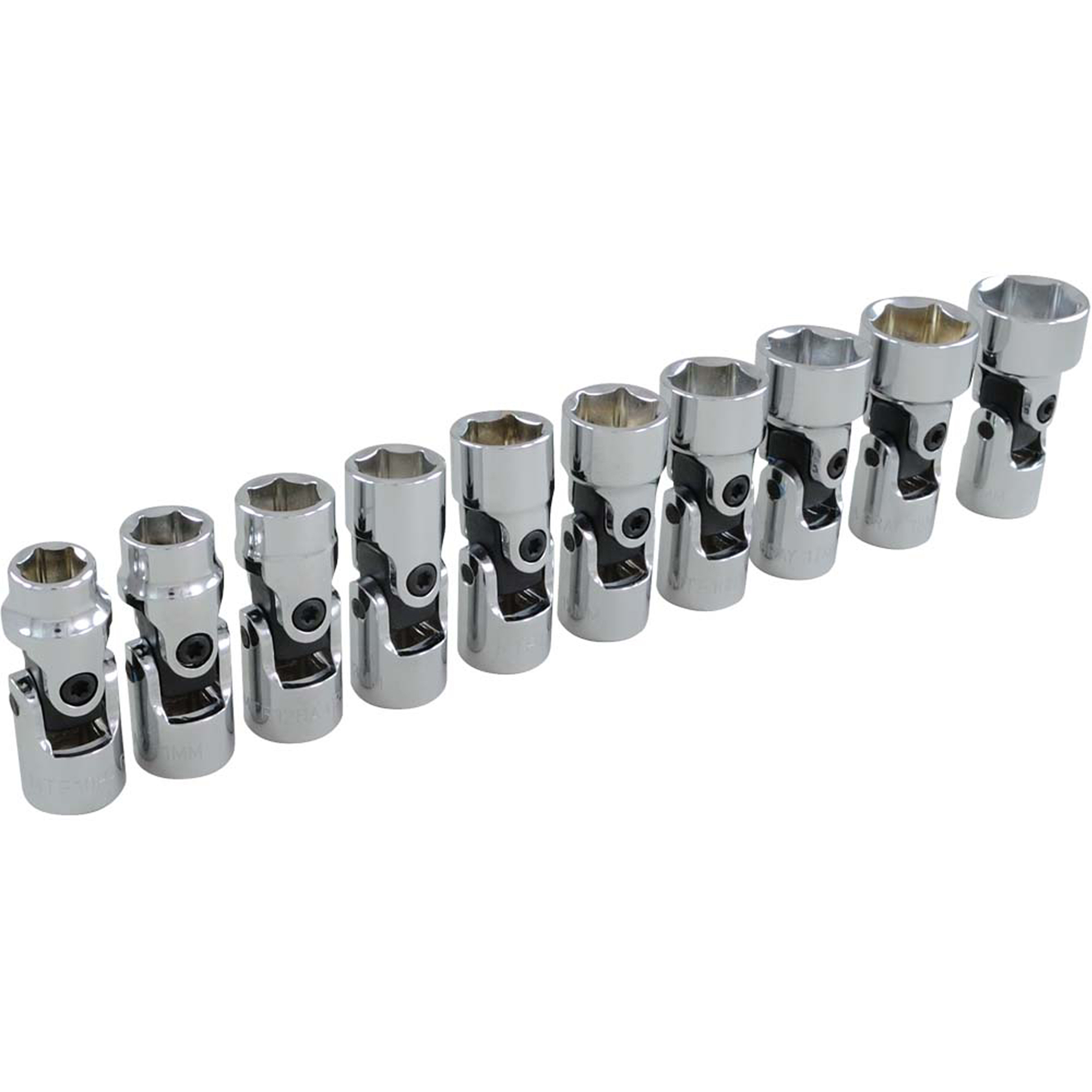 Jeu de douilles cardan, 10 Mcx, Prise de 3/8"