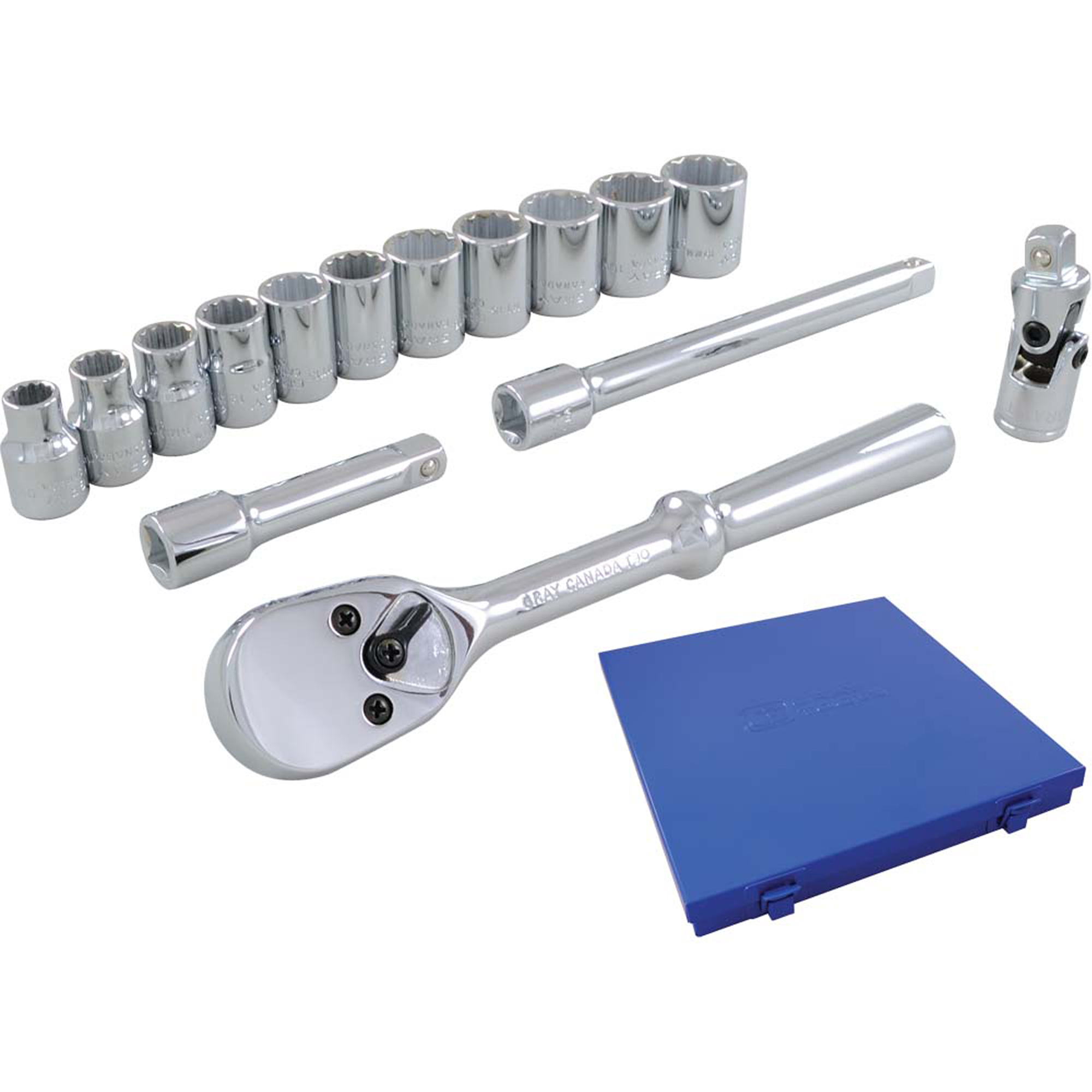 Jeu de douilles et accessoires, 15 Mcx, Prise de 3/8"