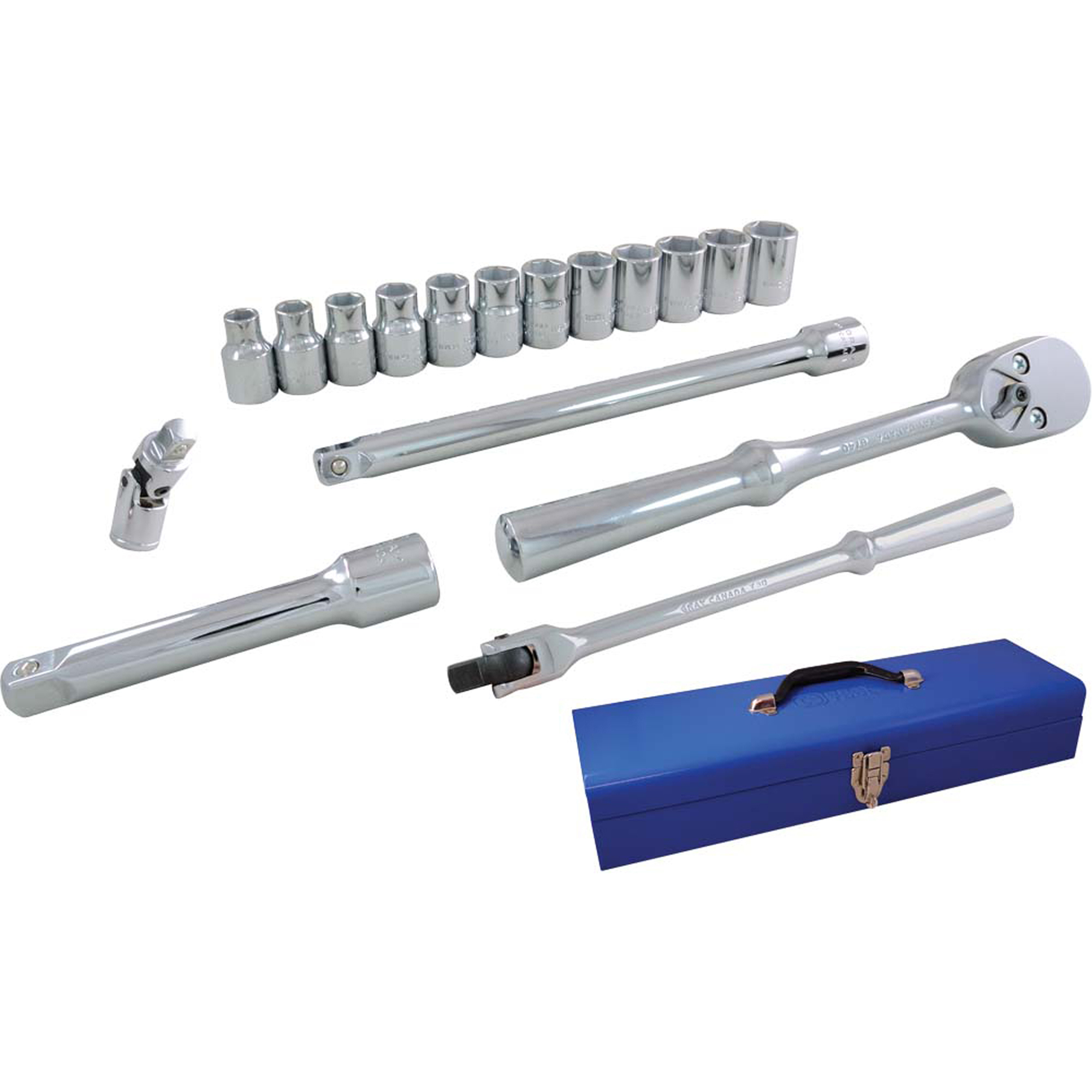 Jeu de douilles et accessoires, 17 Mcx, Prise de 1/2"