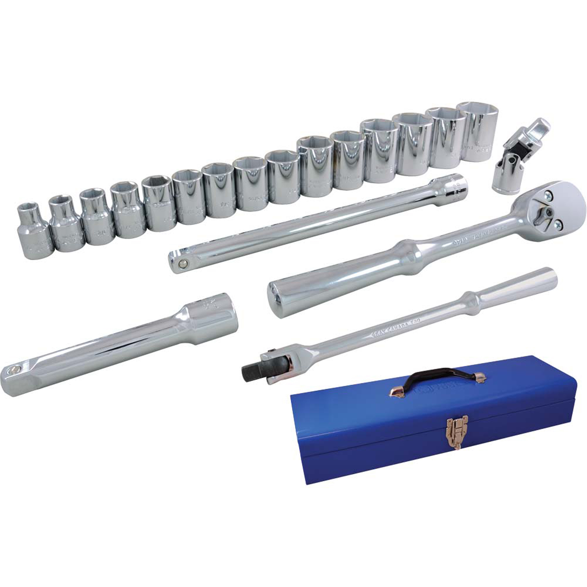 Jeu de douilles et accessoires, 20 Mcx, Prise de 1/2"