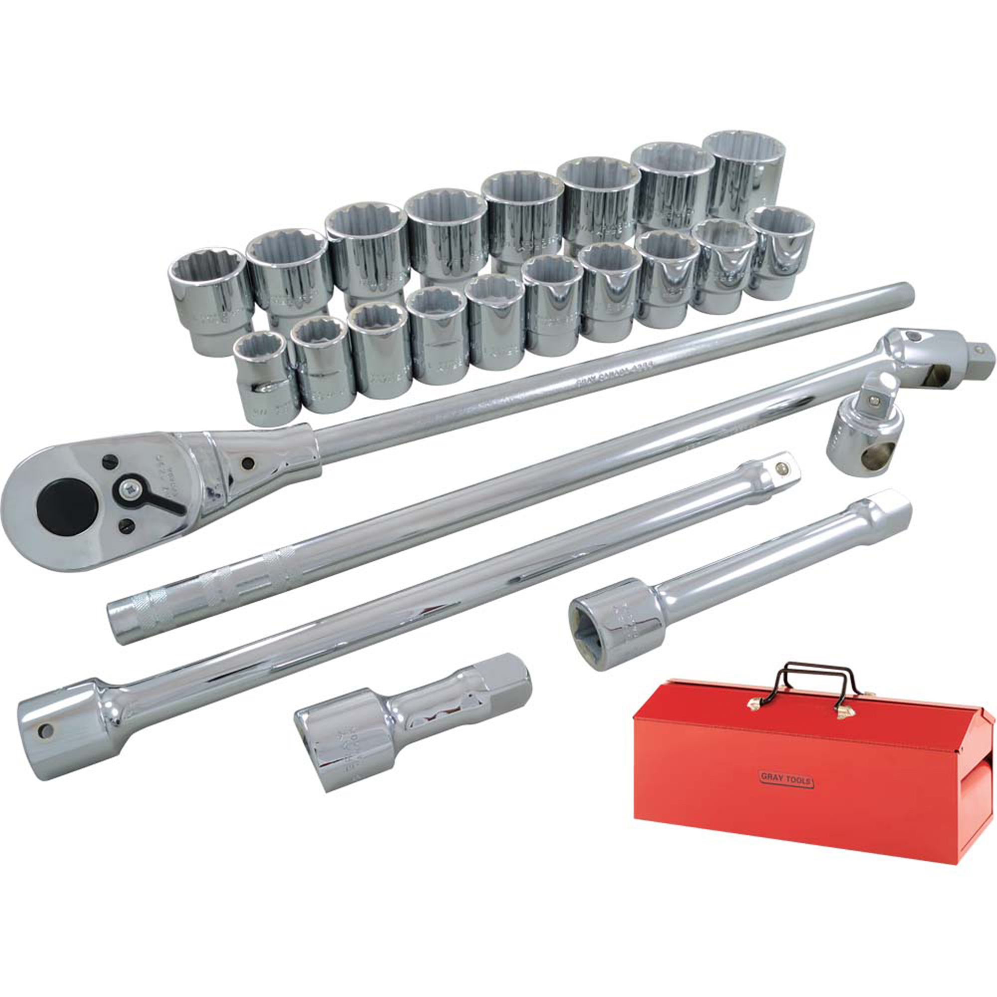 Jeu de douilles et accessoires, 26 Mcx, Prise de 3/4"