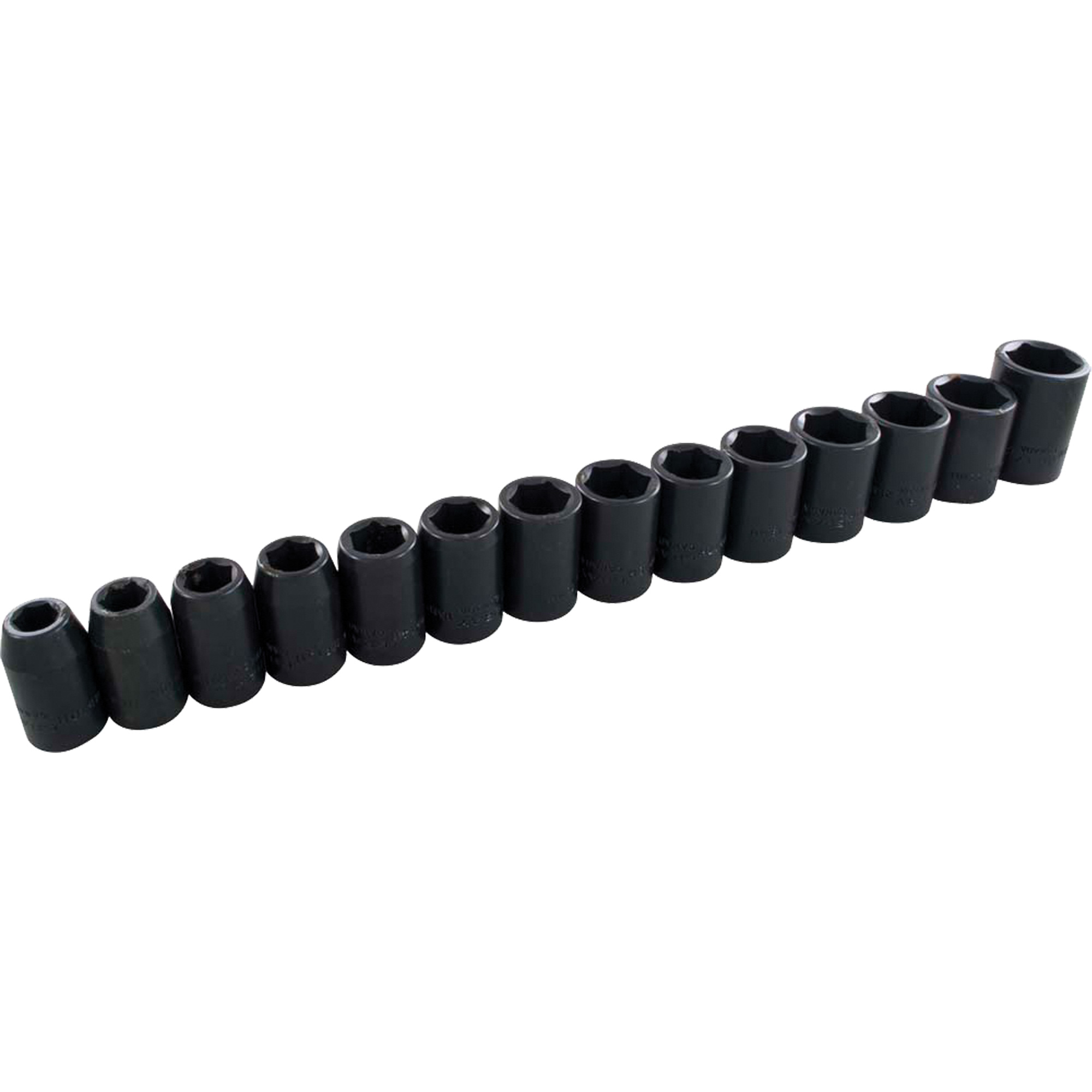 Jeu de douilles métriques, 15 Mcx, Chocs, Prise de 1/2"