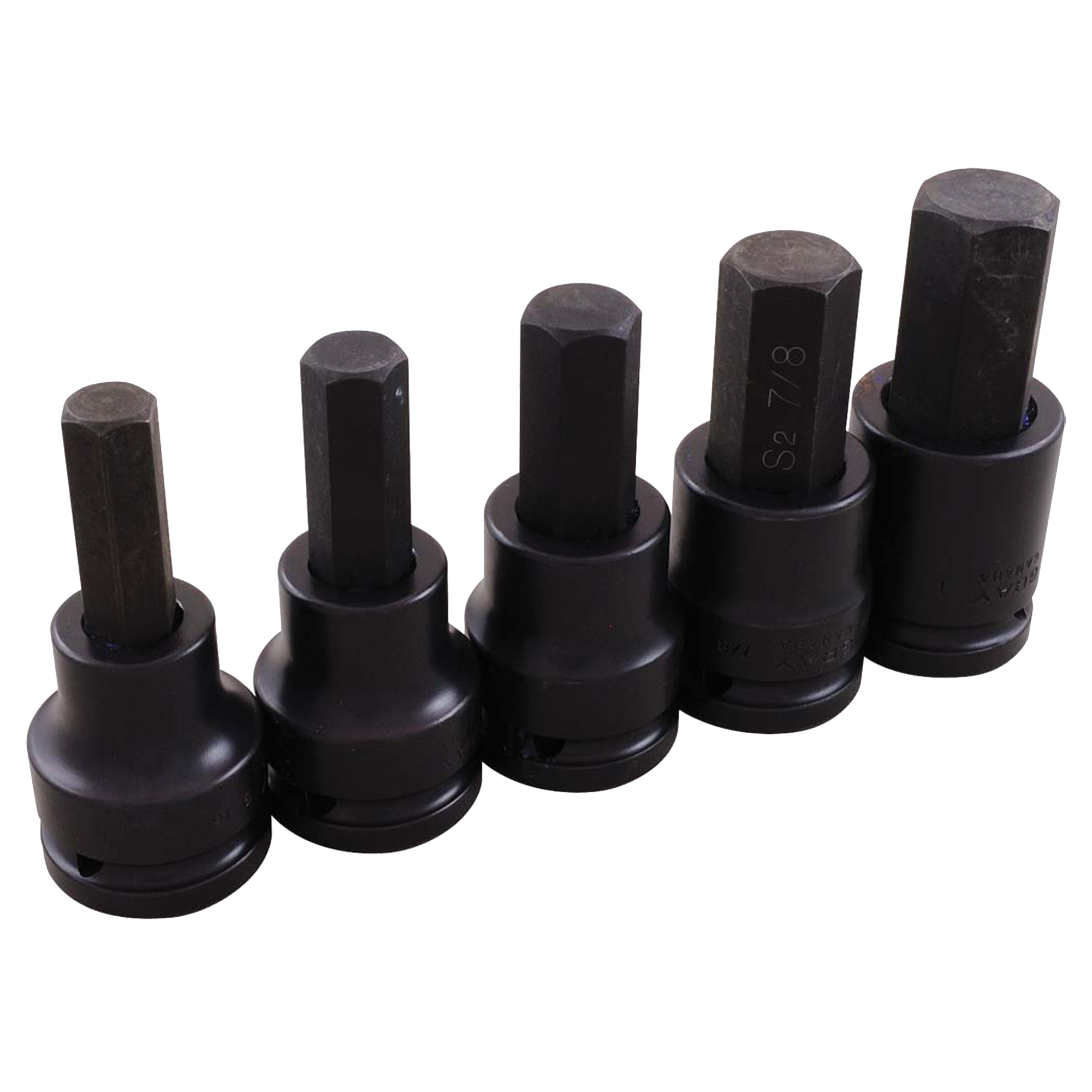 Jeu de douilles pour clé à chocs, Hexagonale, Prise 3/4", 5 mrcx