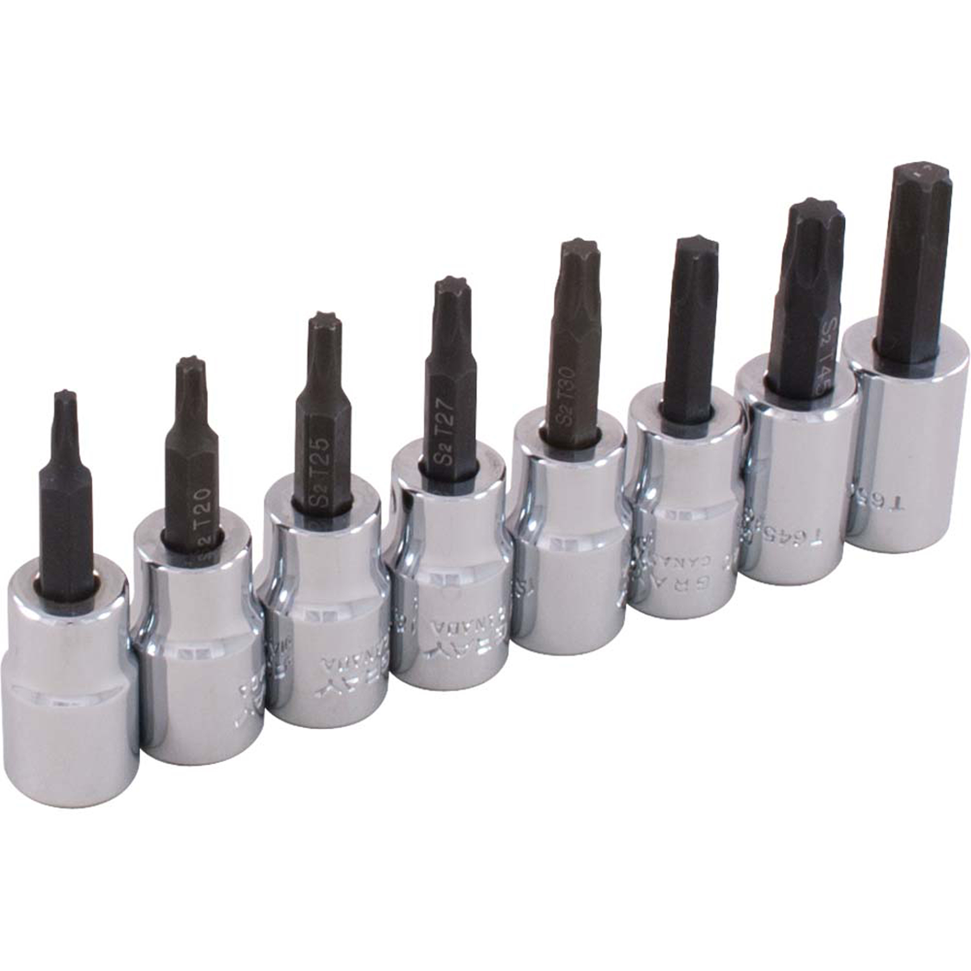 Jeu de douilles, TorxMD, Prise 3/8", 8 mrcx