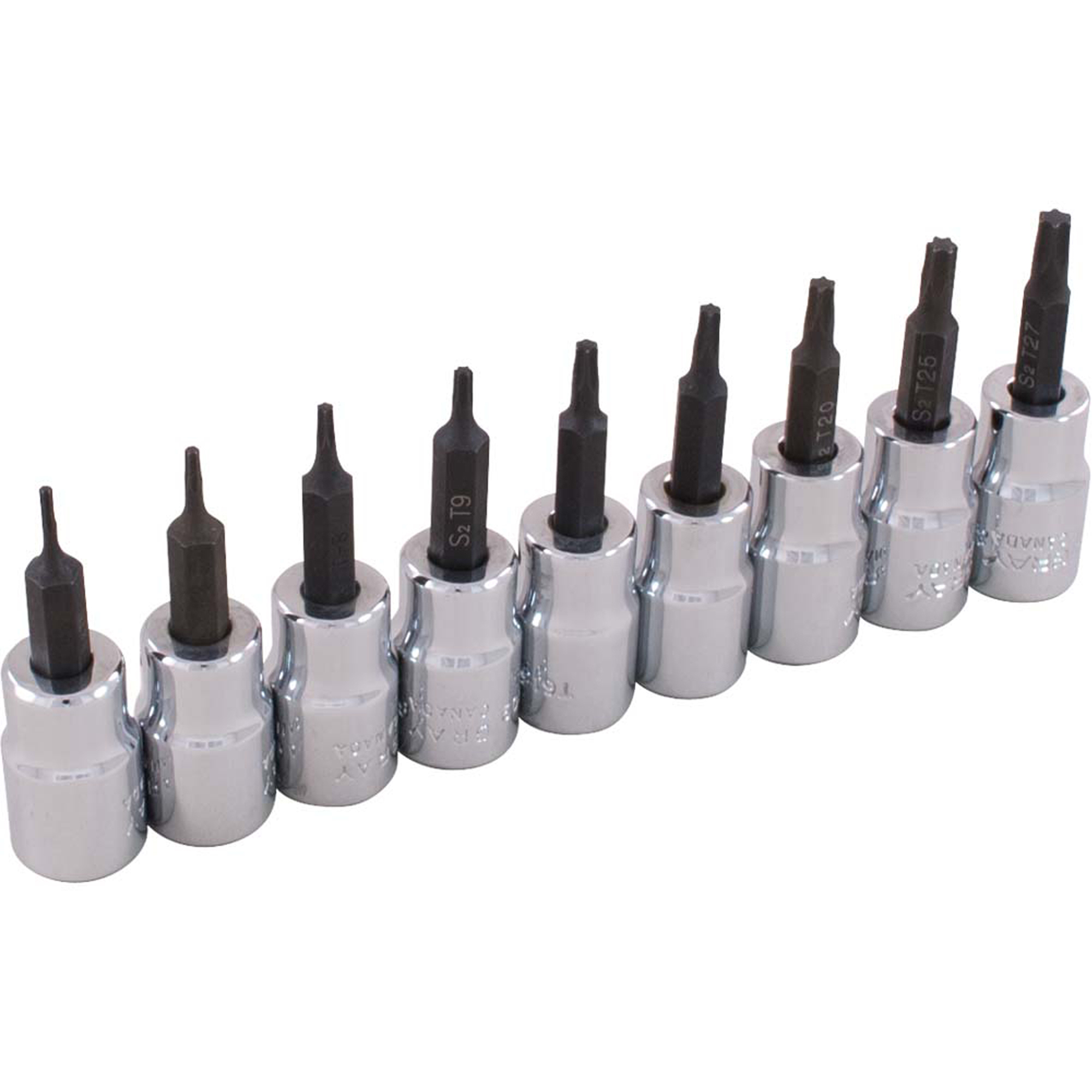 Jeu de douilles, TorxMD, Prise 3/8", 9 mrcx