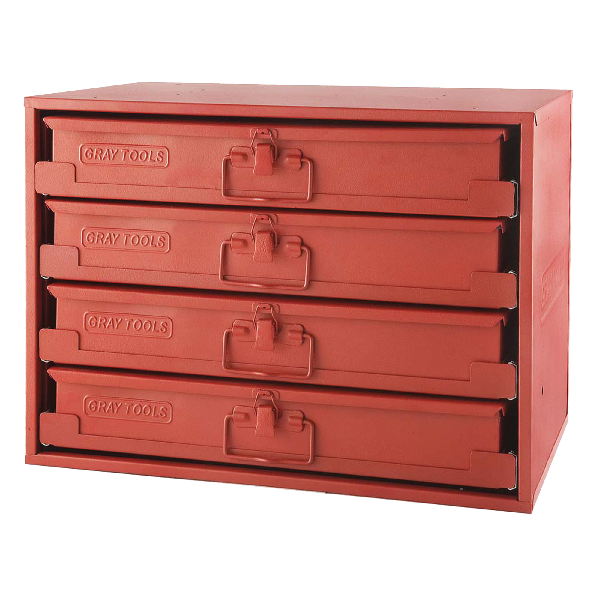 Râtelier avec 4 boîtes à compartiments, 4 compartiments, 20-1/2" la x 12-1/2" p, 14-5/8" h, Rouge