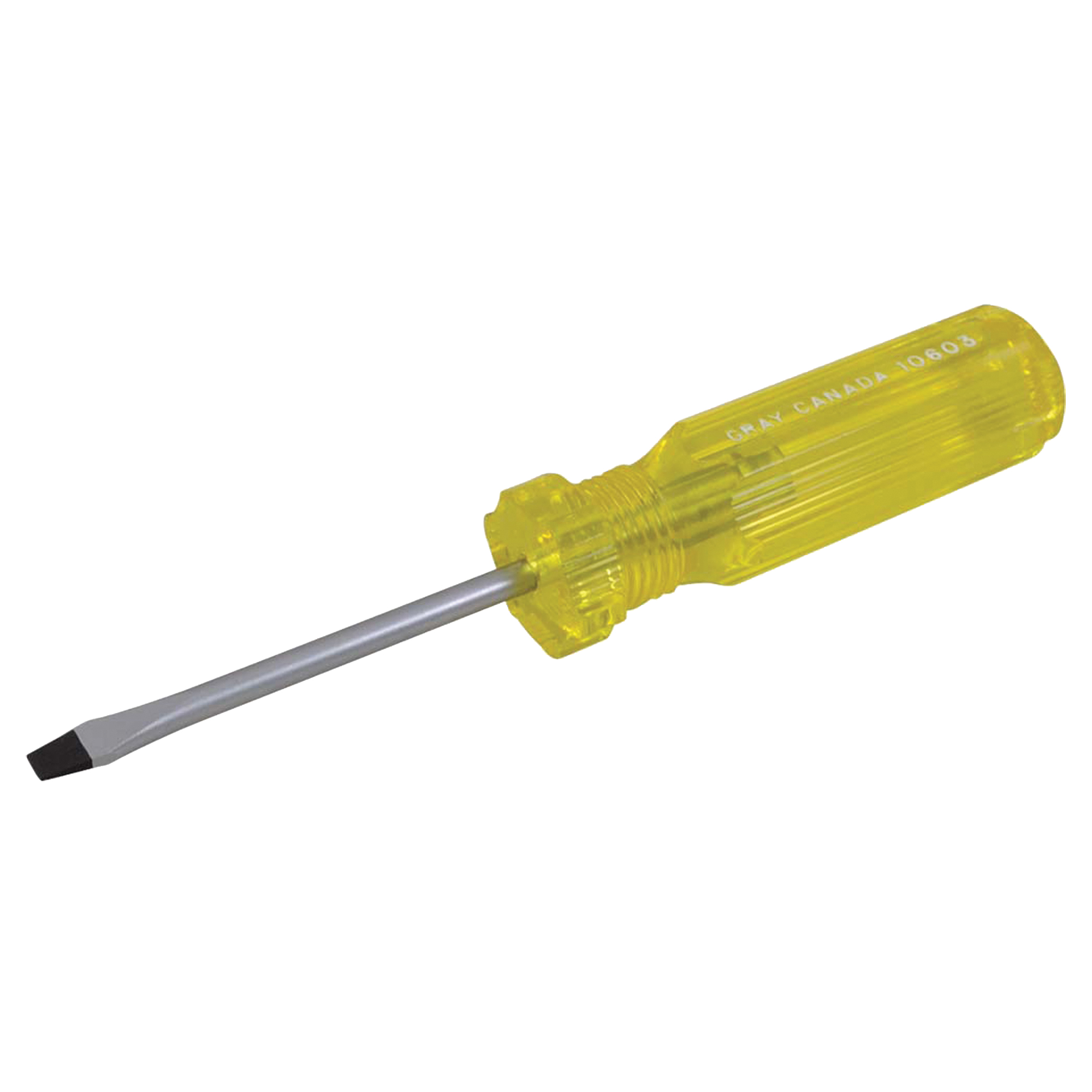 Tournevis à fente, 3/16", 6-1/2" lo, Prise Plastique