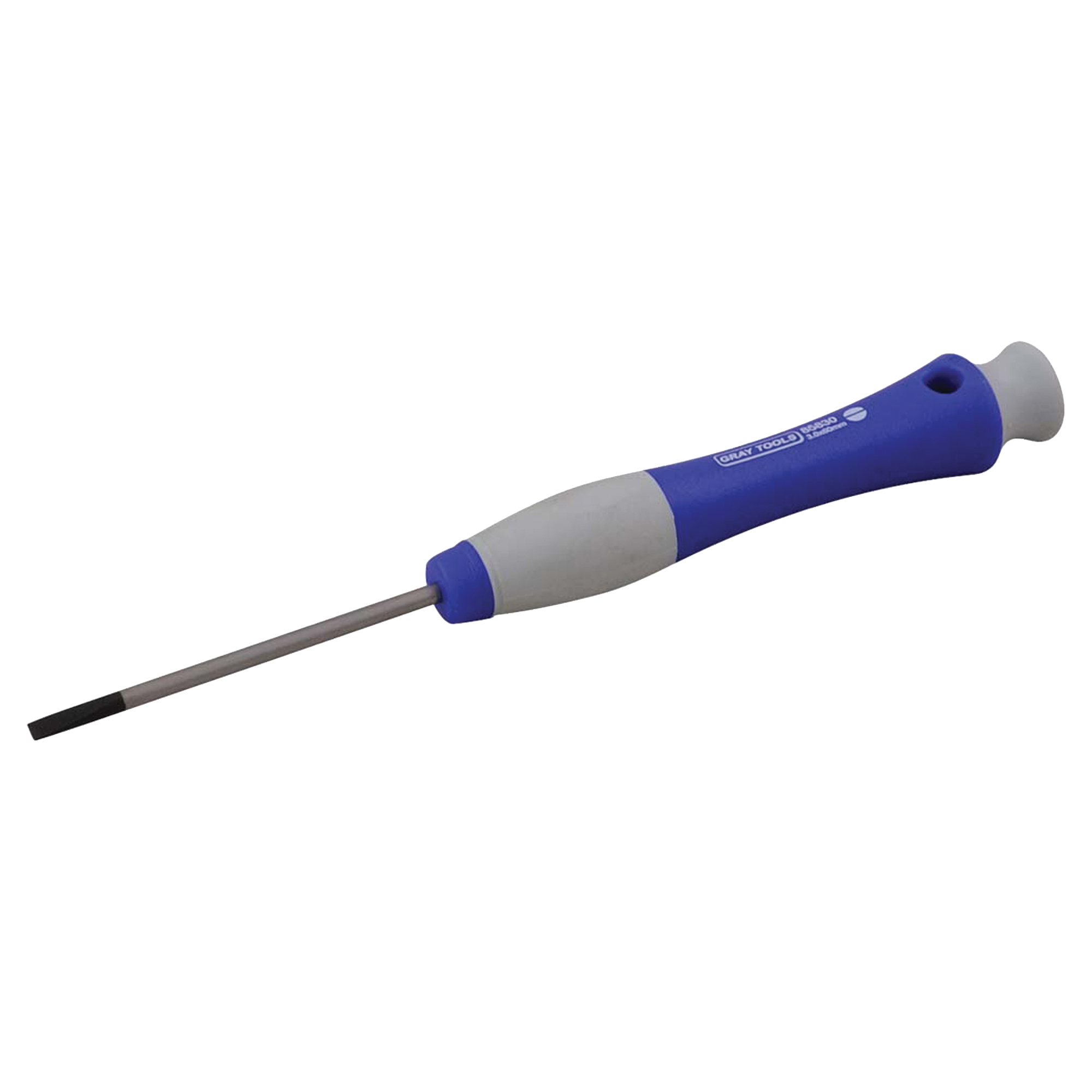 Tournevis à fente de précision, Tige de 11/64", Ronde, 6-1/2" lo, Prise en Plastique