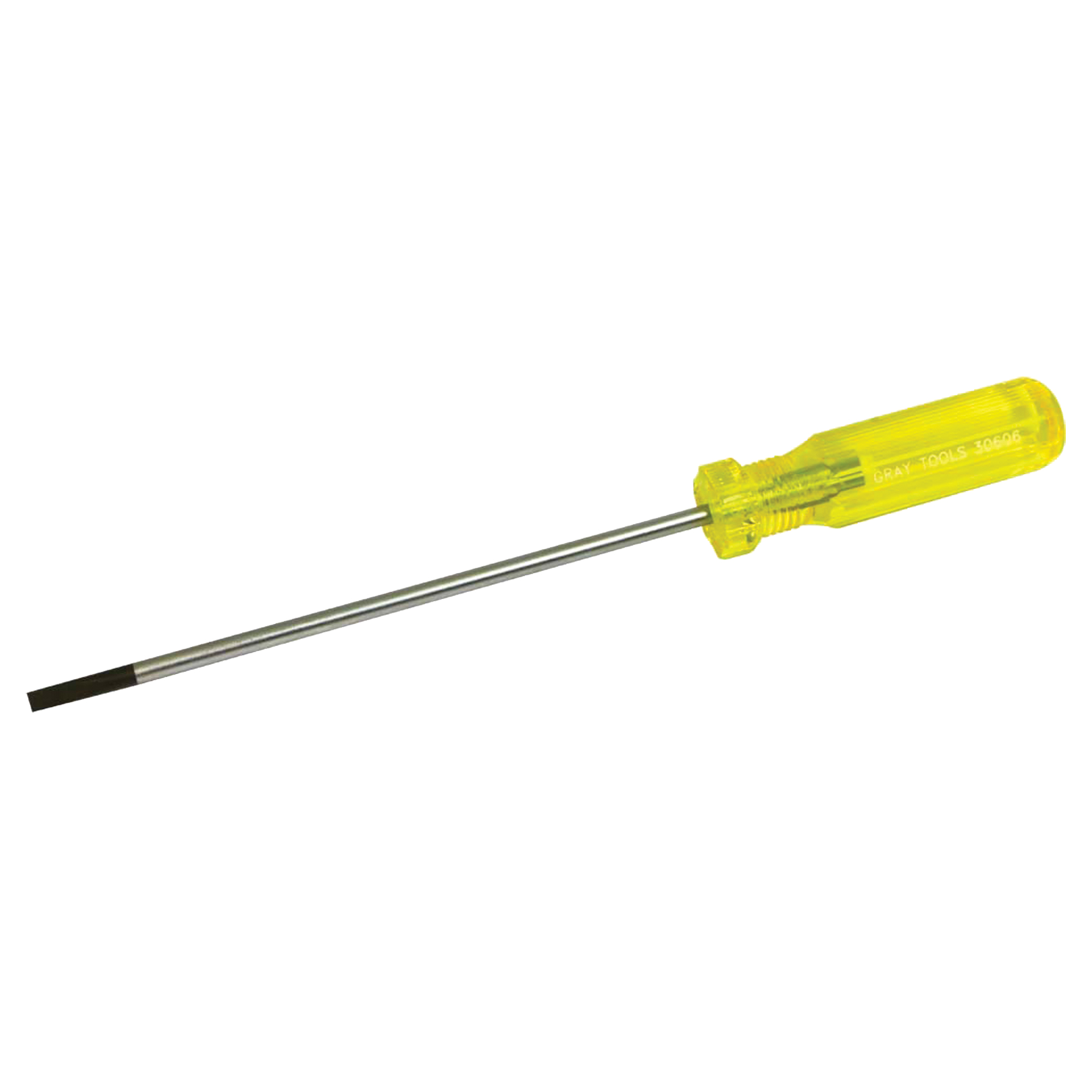 Tournevis à fente d'électricien, Tige de 3/16", Ronde, 9-1/2" lo, Prise en Plastique