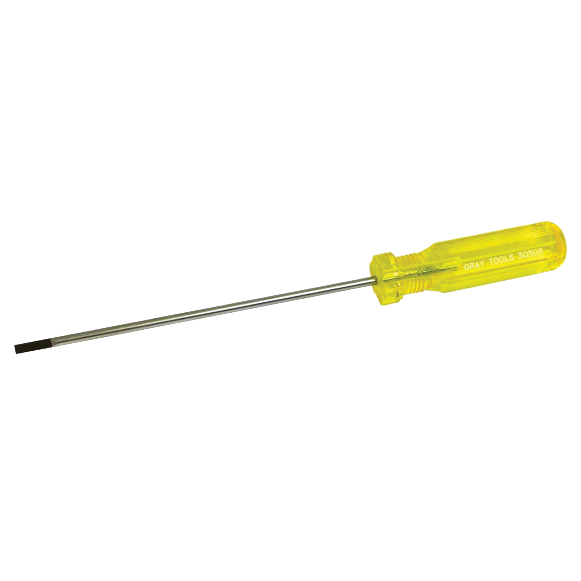 Tournevis à fente d'électricien, Tige de 5/32", Ronde, 9-1/2" lo, Prise en Plastique