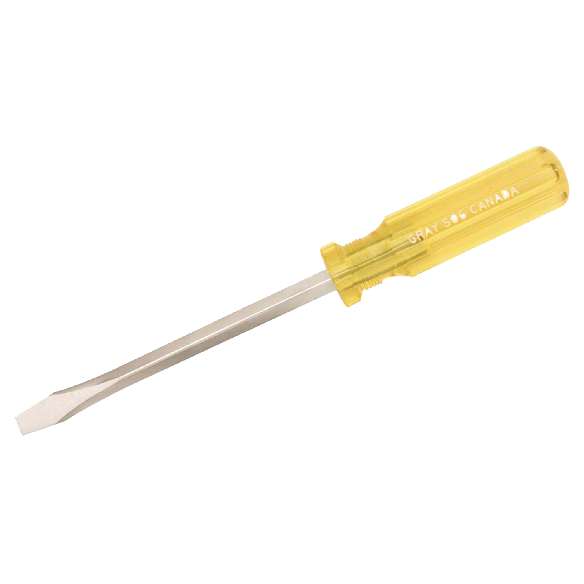 Tournevis fendu, 1/4", 6-3/4" lo, Prise Plastique