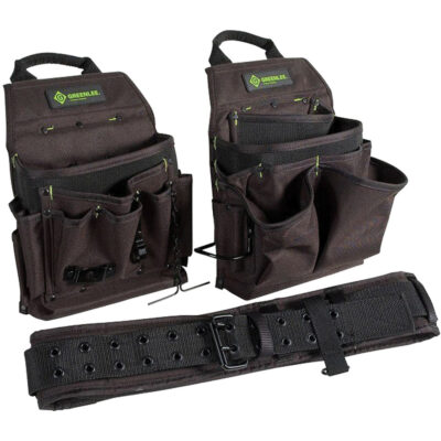 Ceinture porte-outils combinée, Polyester, Noir