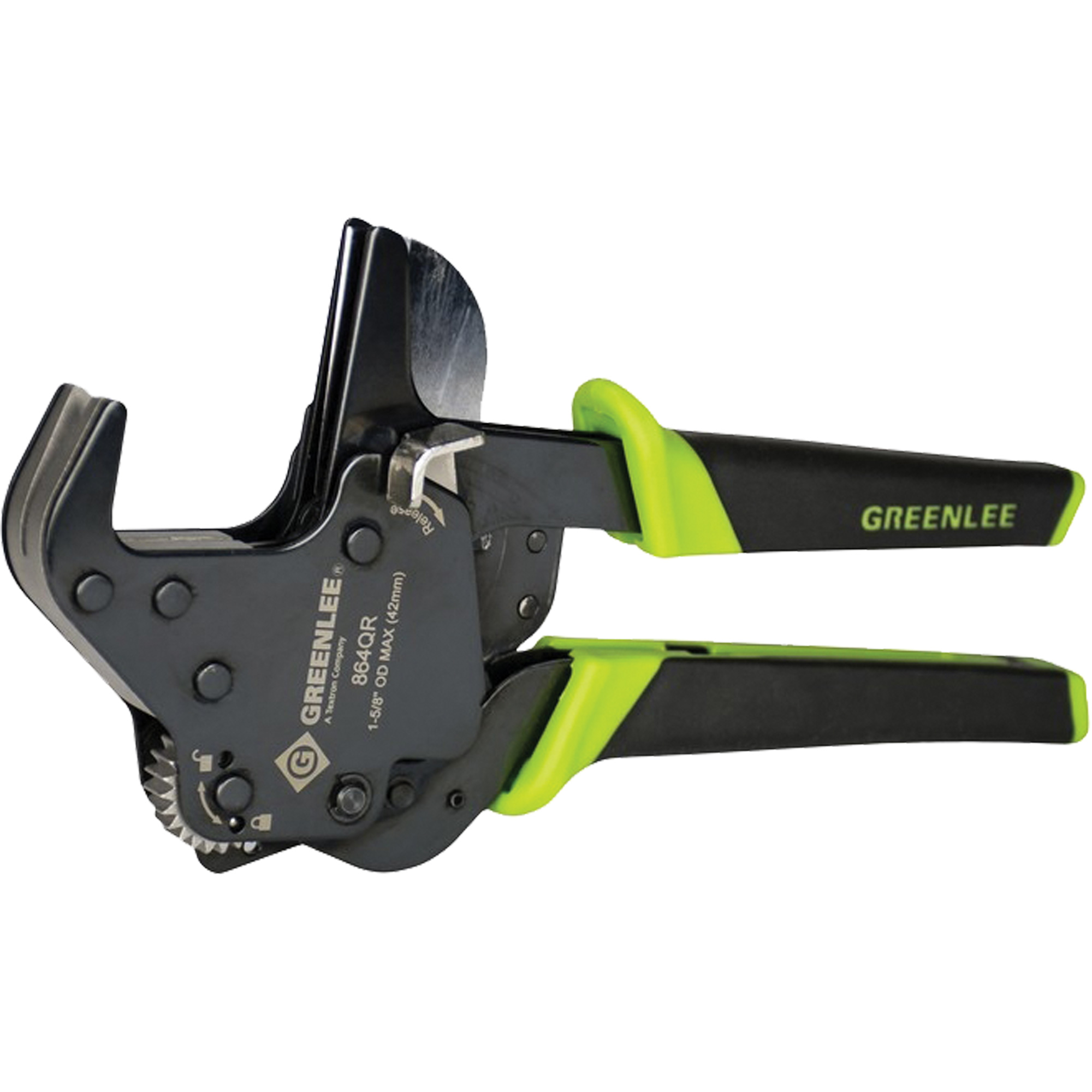 Cisaille à PVC à rochet ouverture rapide, Capacité de 1-5/8"