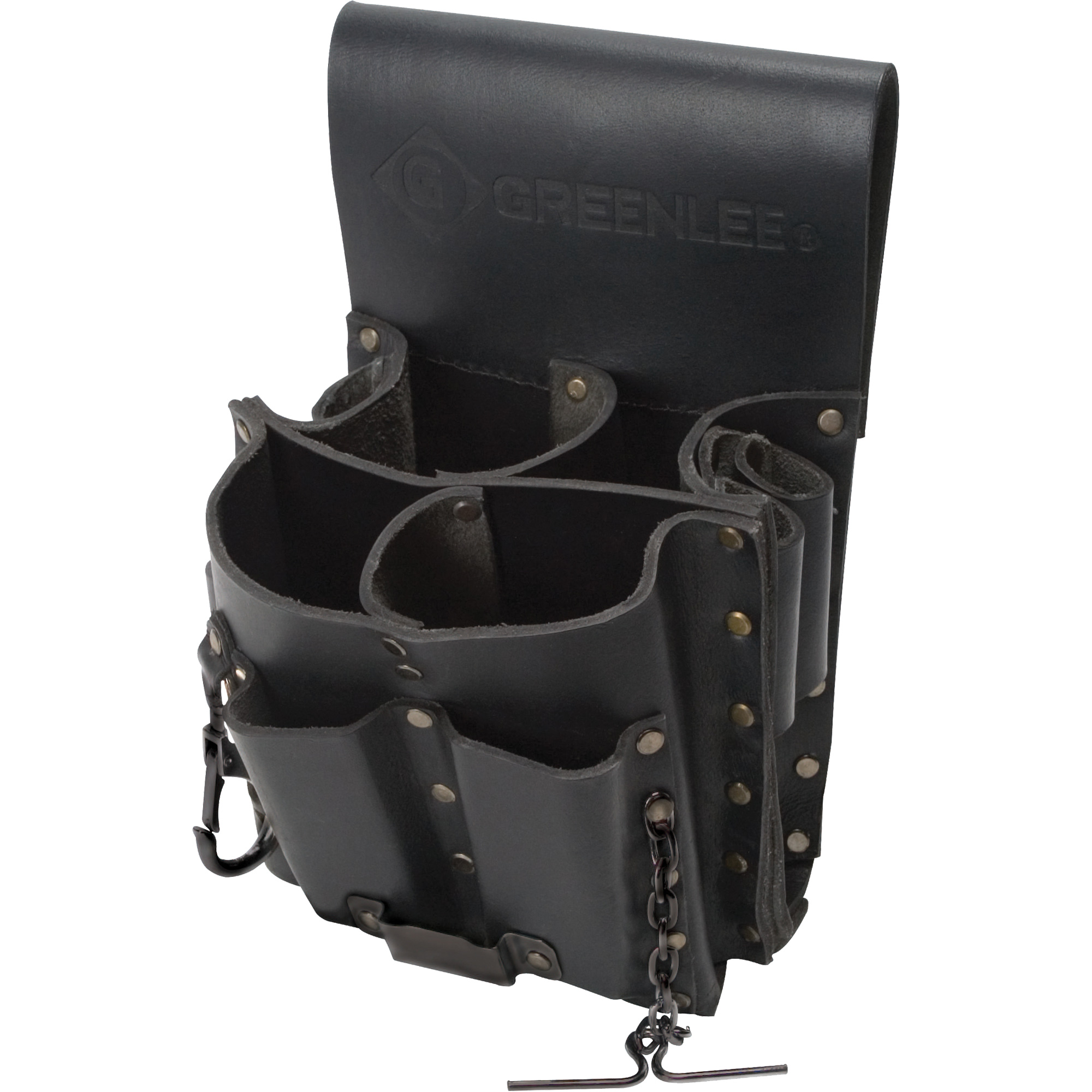 Poche pour ceinture porte-outils, Porte-outil multiple, Cuir, 8 Poches