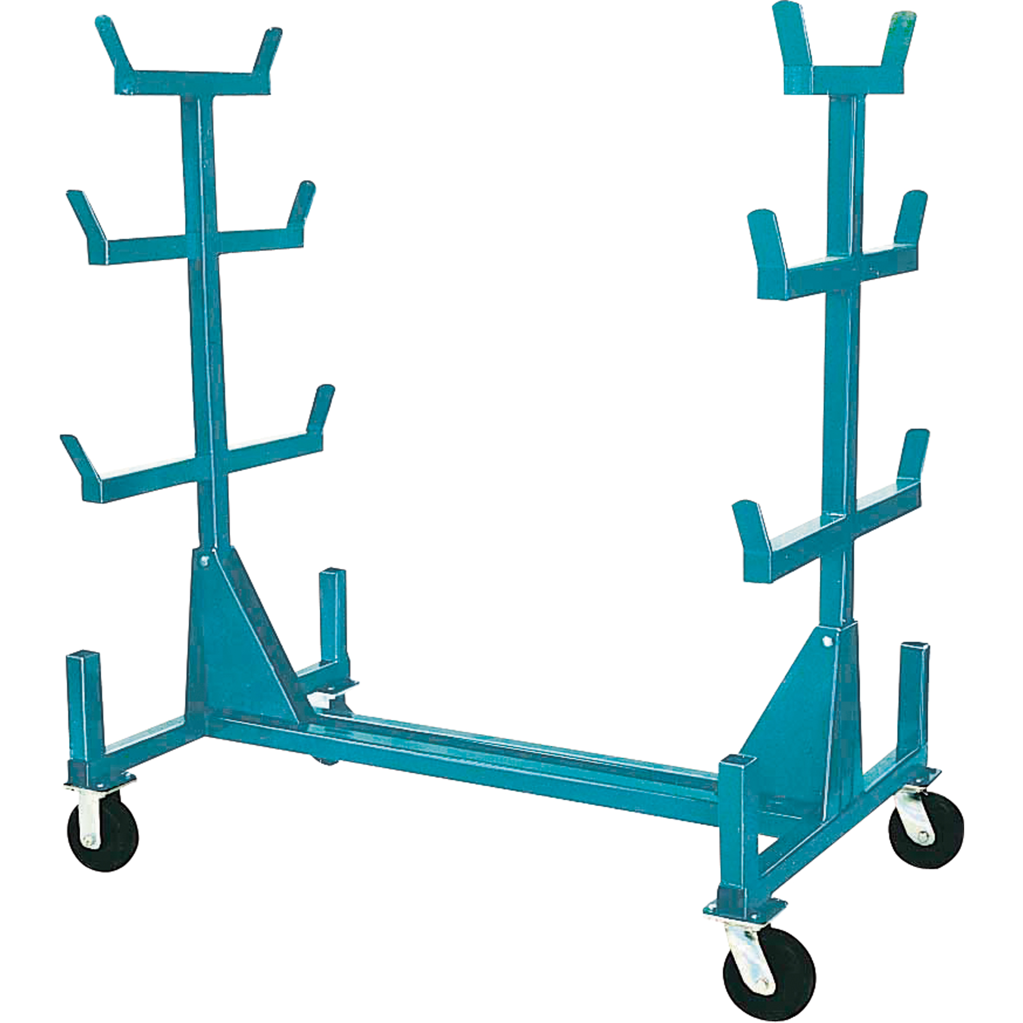 Supports mobiles pour tuyaux & barres, Acier, 34" la x 61" p x 58" h, Capacité de 1000 lb