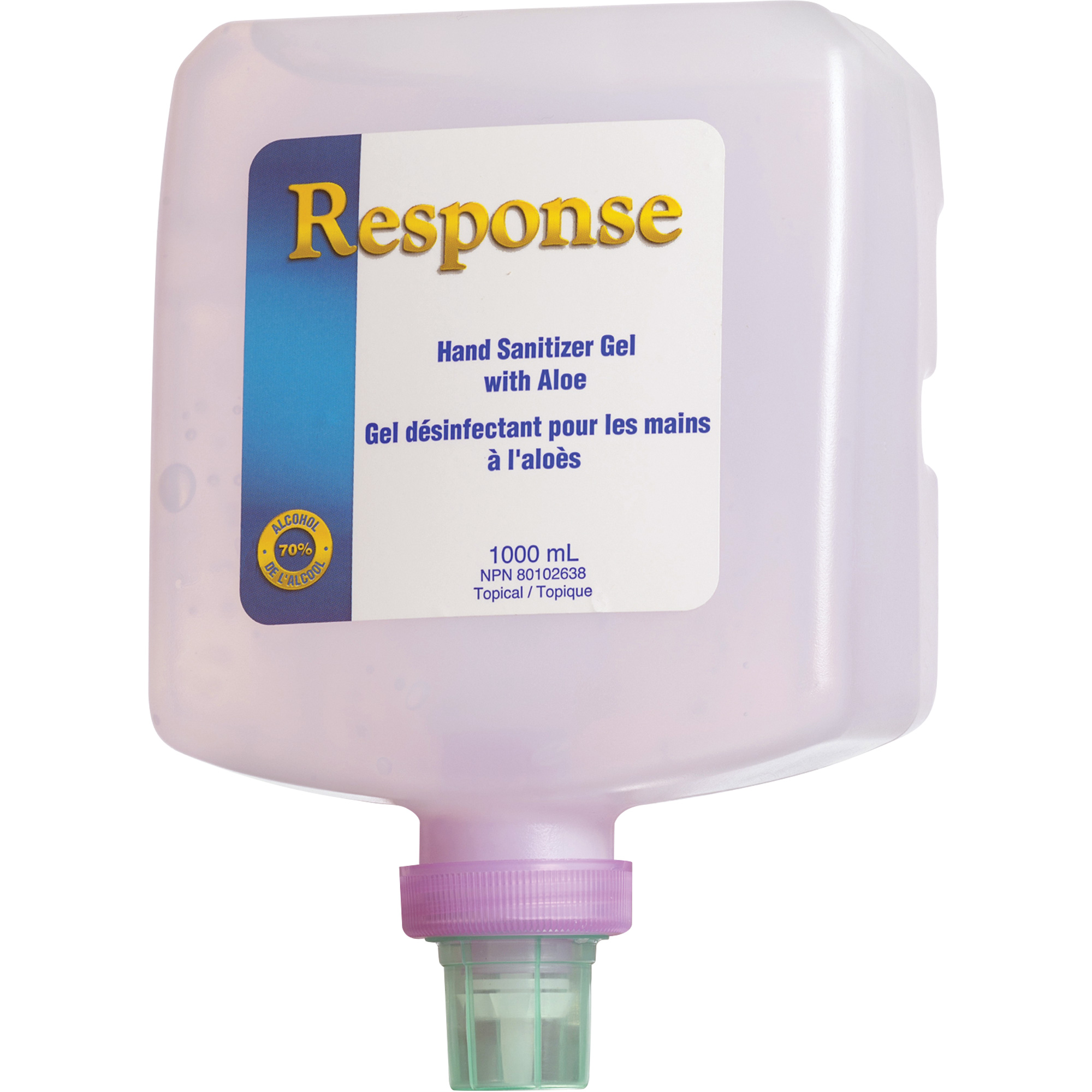 Gel désinfectant pour les mains à l'aloès ResponseMD, 1000 ml, Bouteille à pompe, 70 % alcool