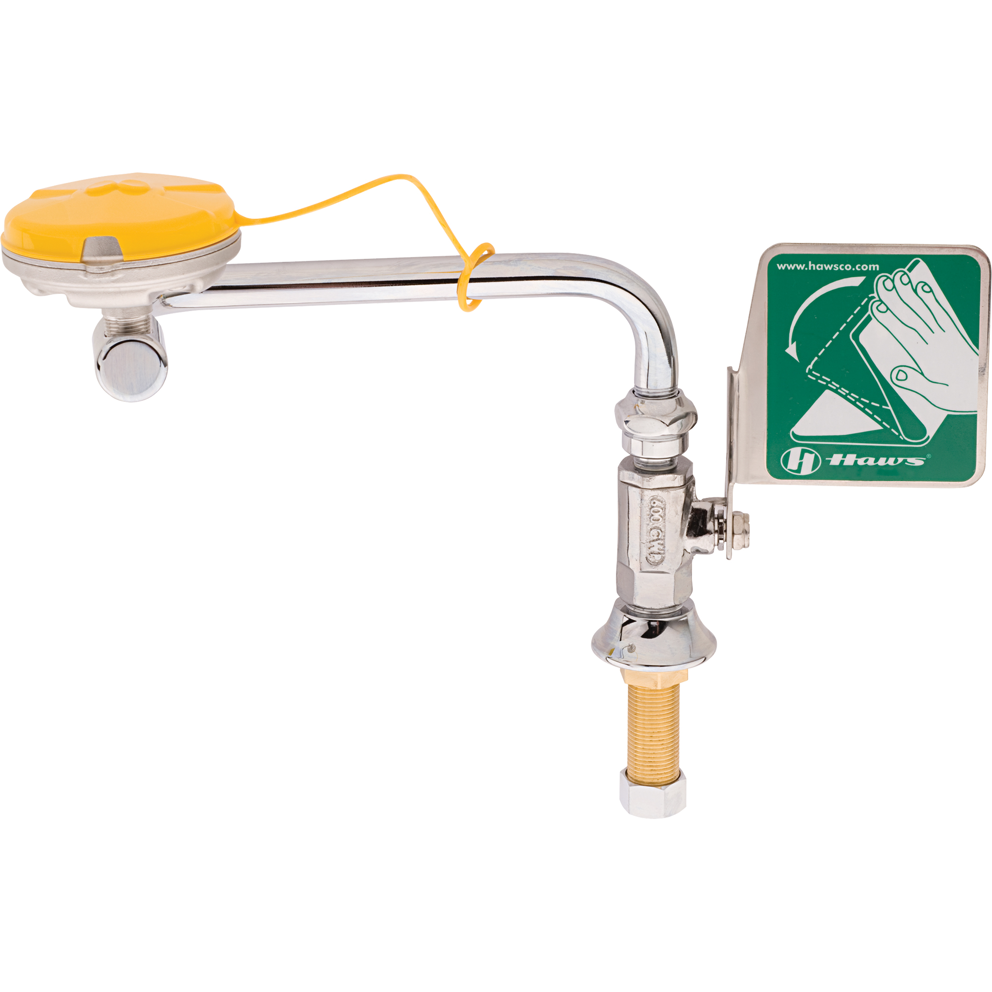 Poste de douche oculaire/faciale AxionMD, Installation Montage sur évier