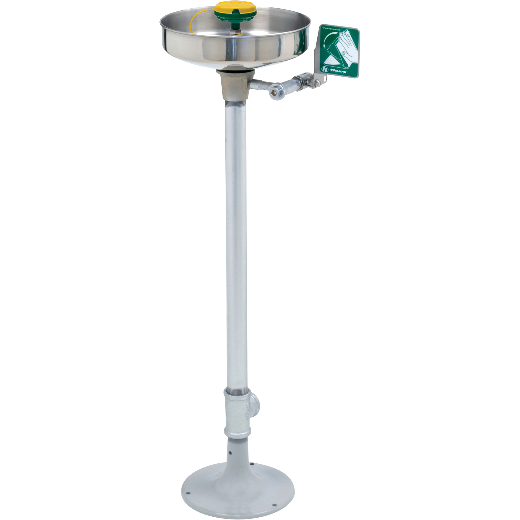 Poste de douche oculaire/faciale AxionMD, Installation Socle, Bol Acier inoxydable